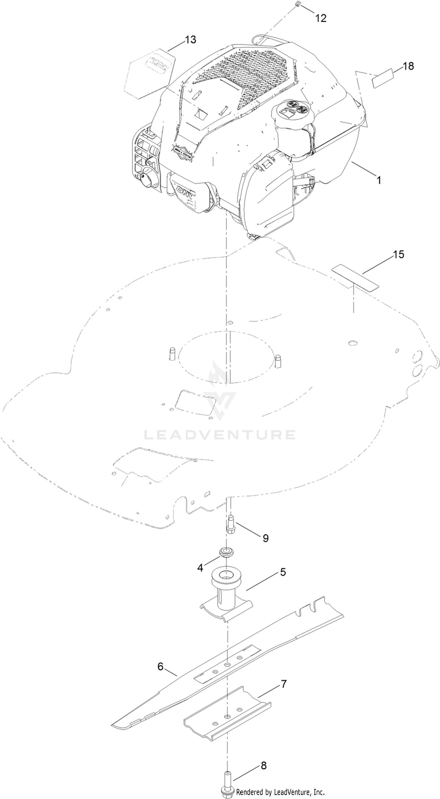 Engine and Blade Assembly