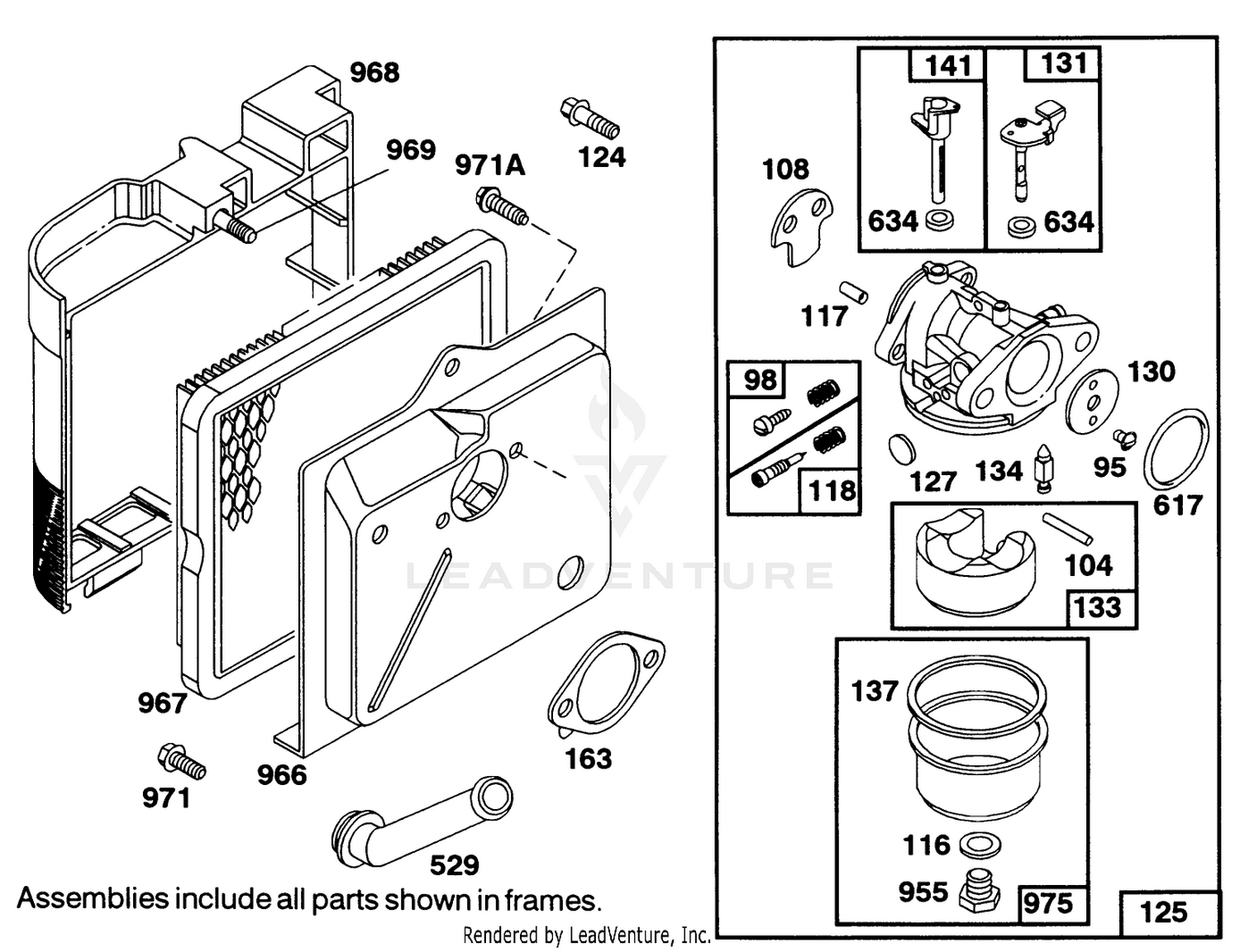 Engine Briggs  Stratton Model 122702-3171-01 3