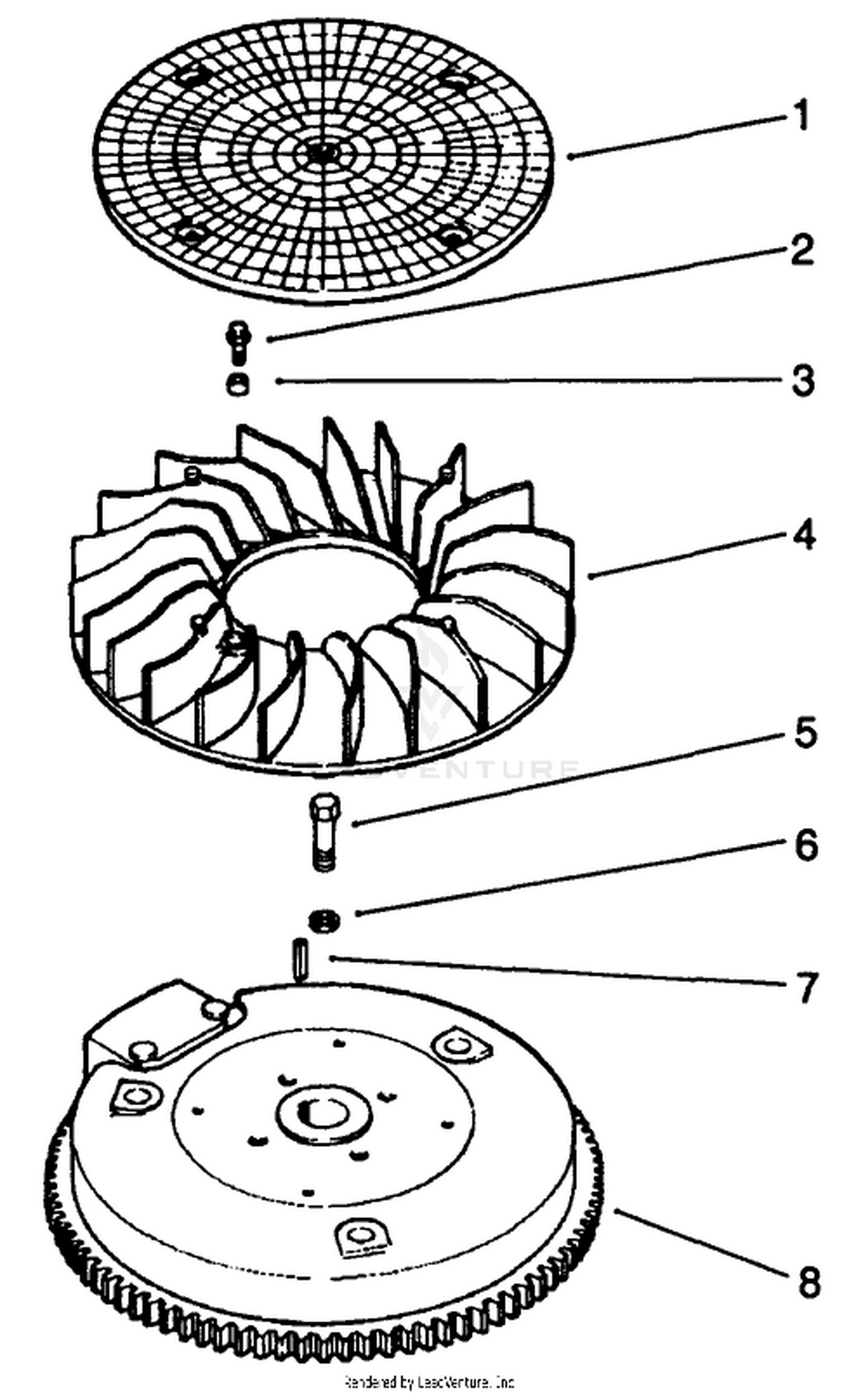 Flywheel-Kohler Engine Model No. Mv18s-Type 58543