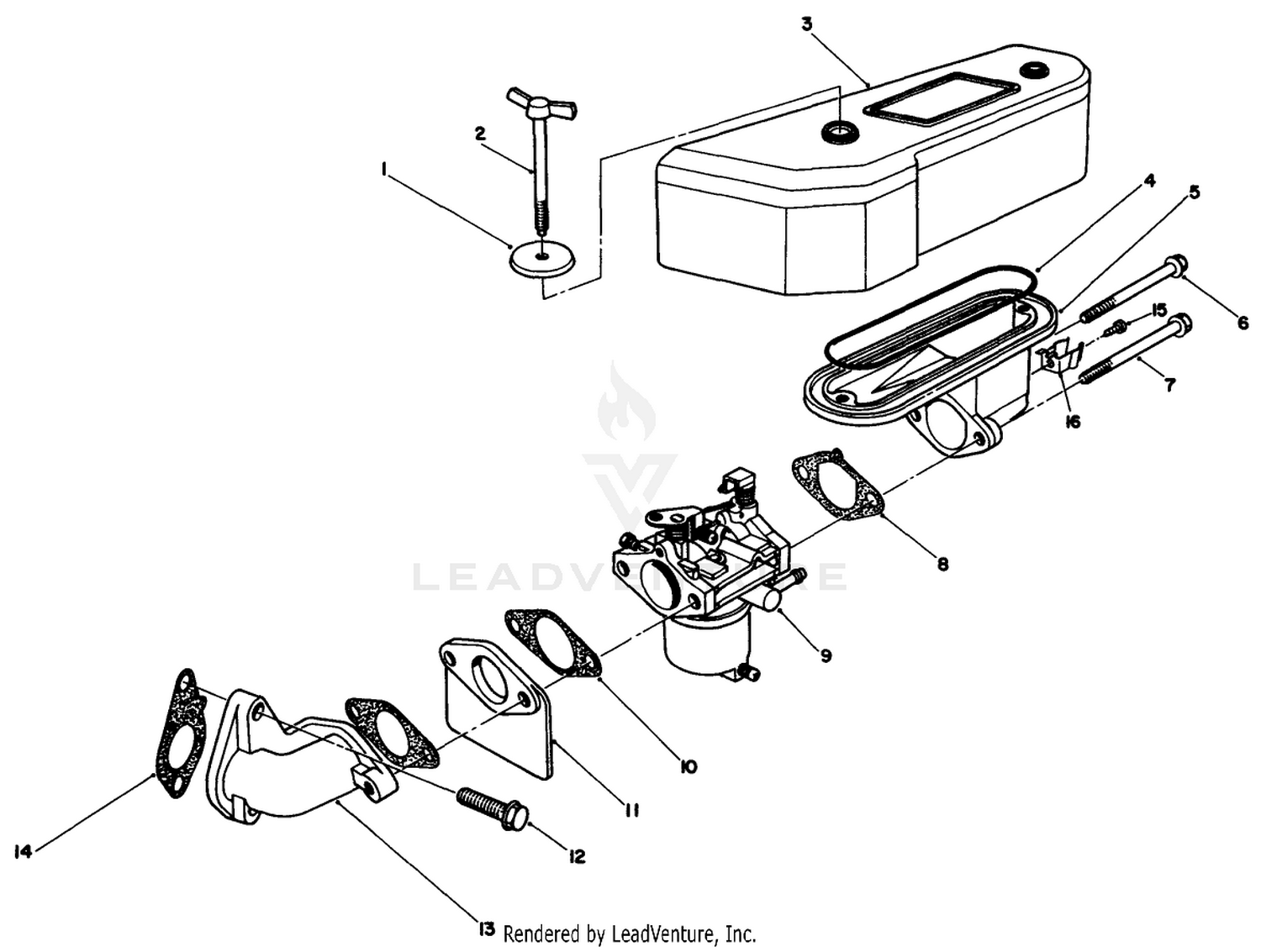 Air Cleaner  Carburetor Assembly