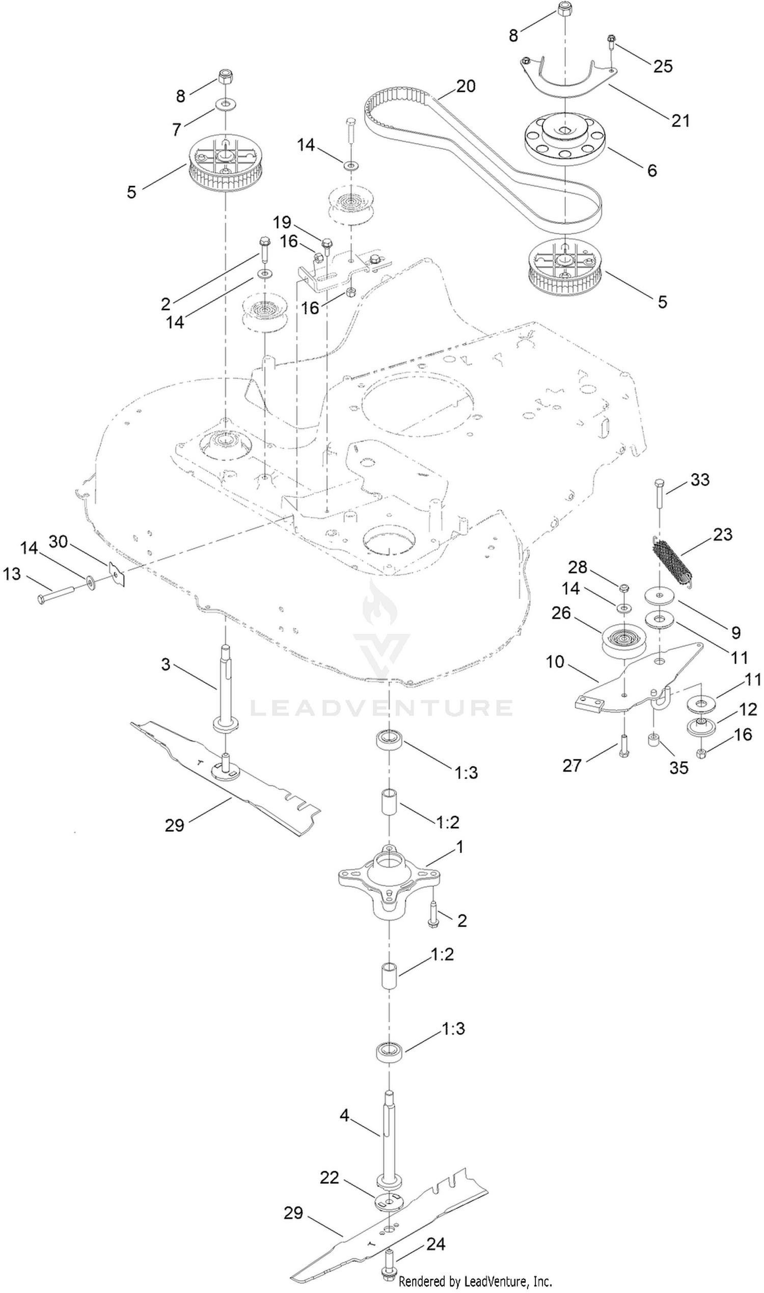 Spindle and Belt Assembly