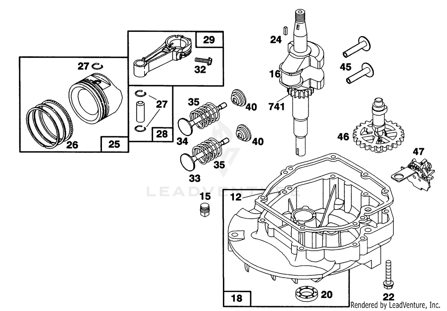 Engine Briggs  Stratton Model 124702-3115-01 2