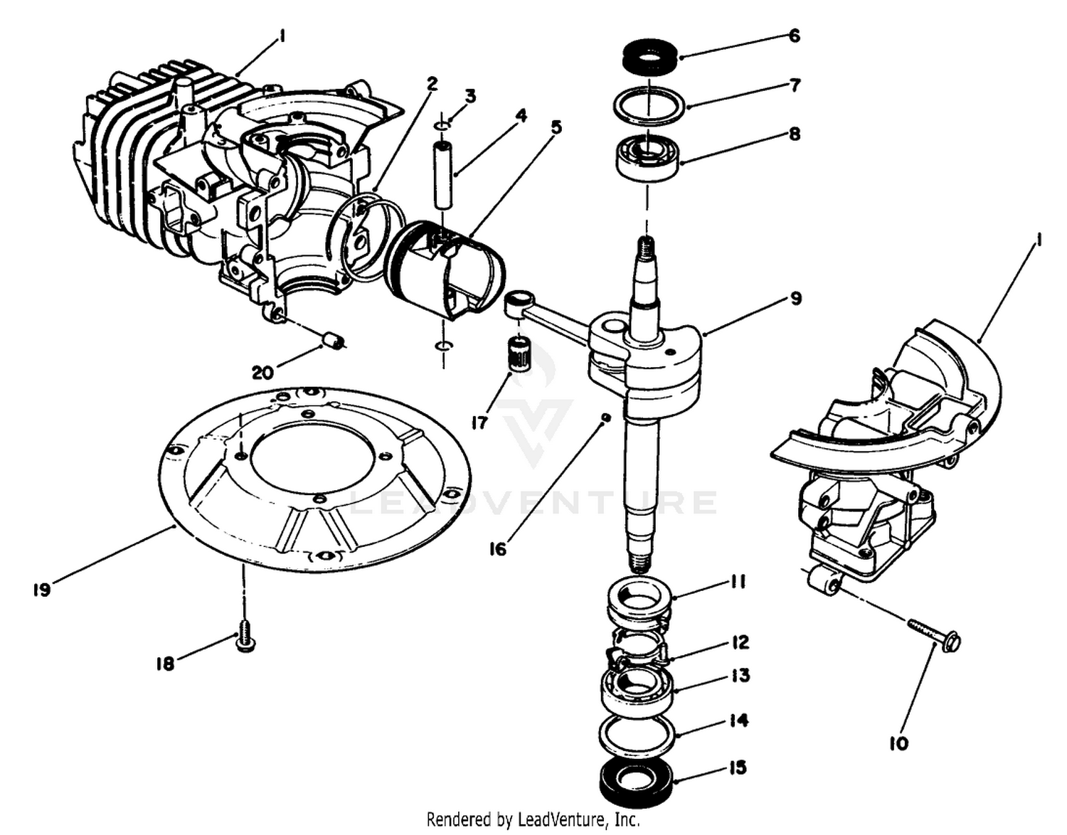 Crankshaft Assembly (engine Model No. 47pj8)