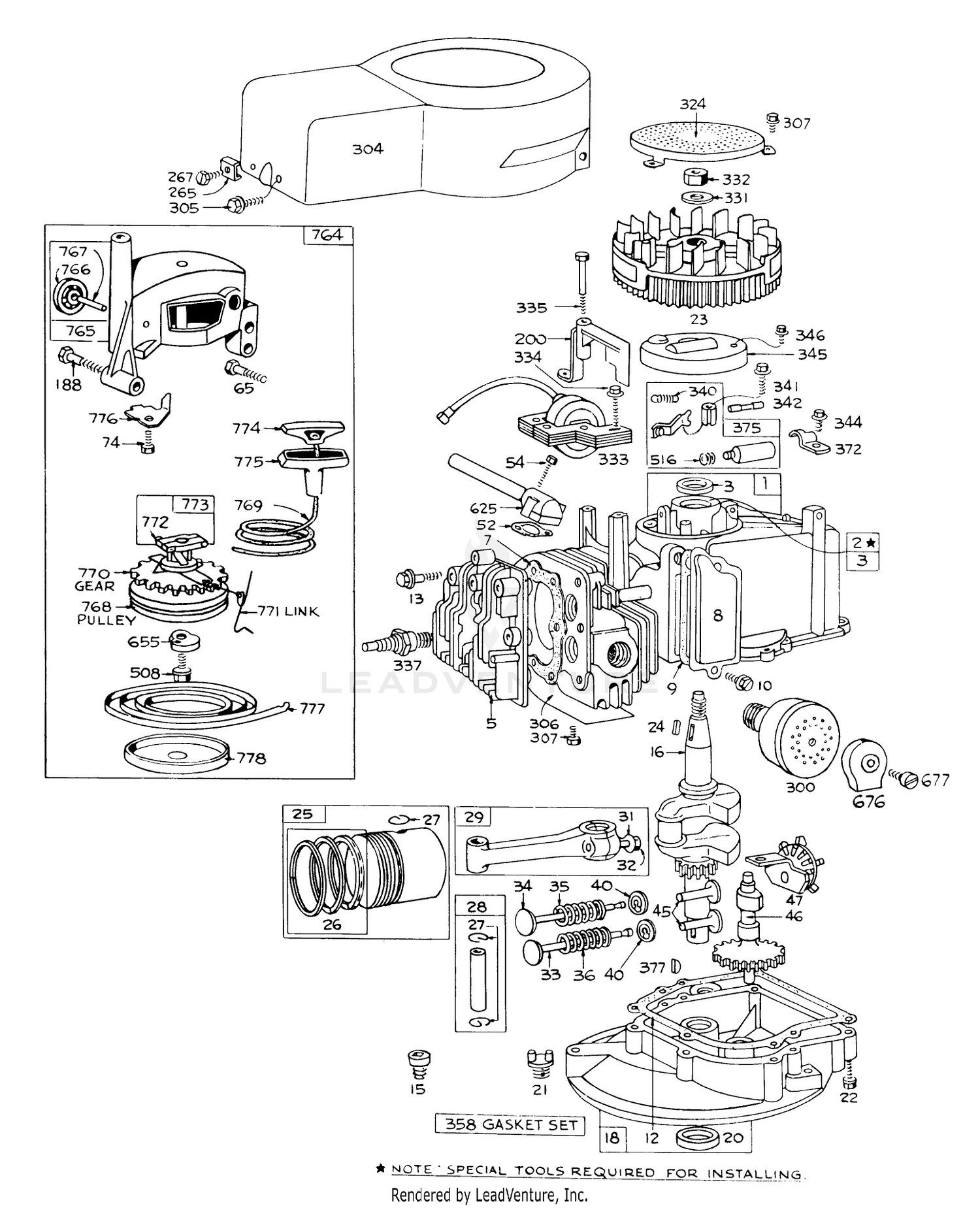 Briggs & stratton lawn mower engine parts sale