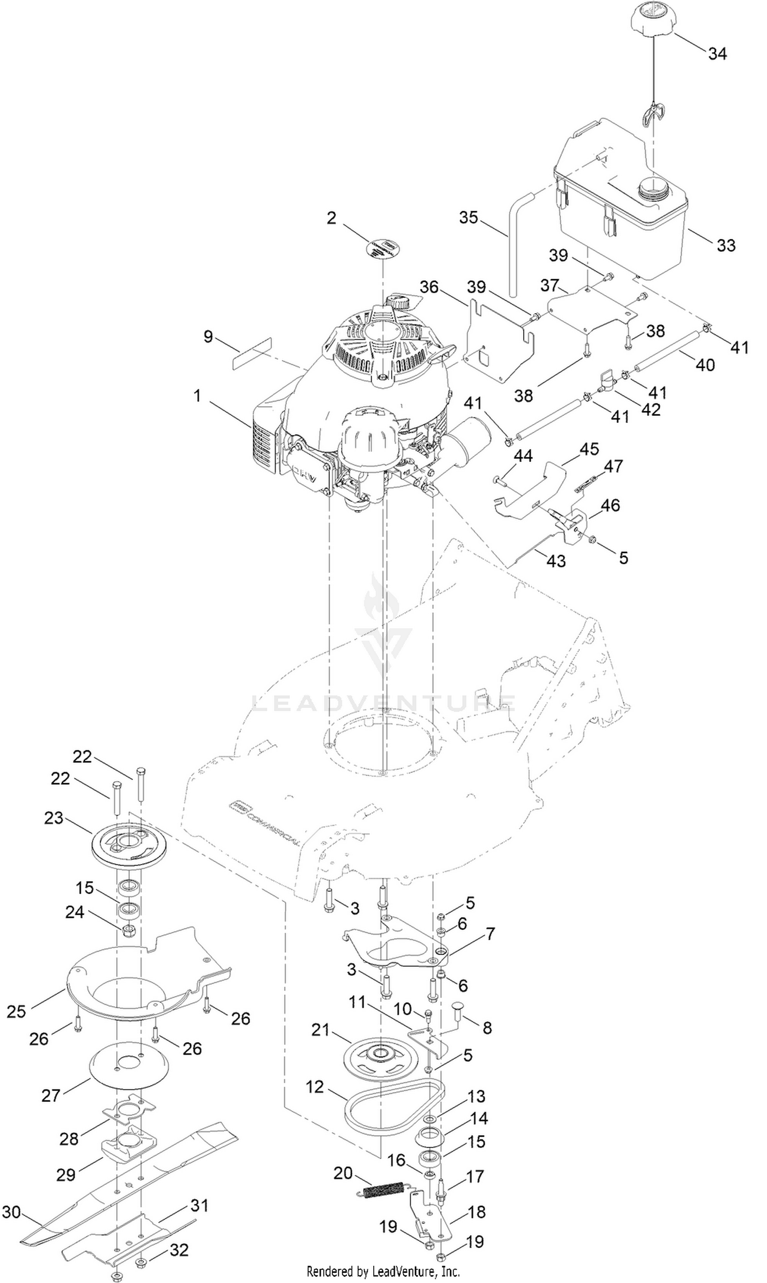 Engine and Blade Assembly