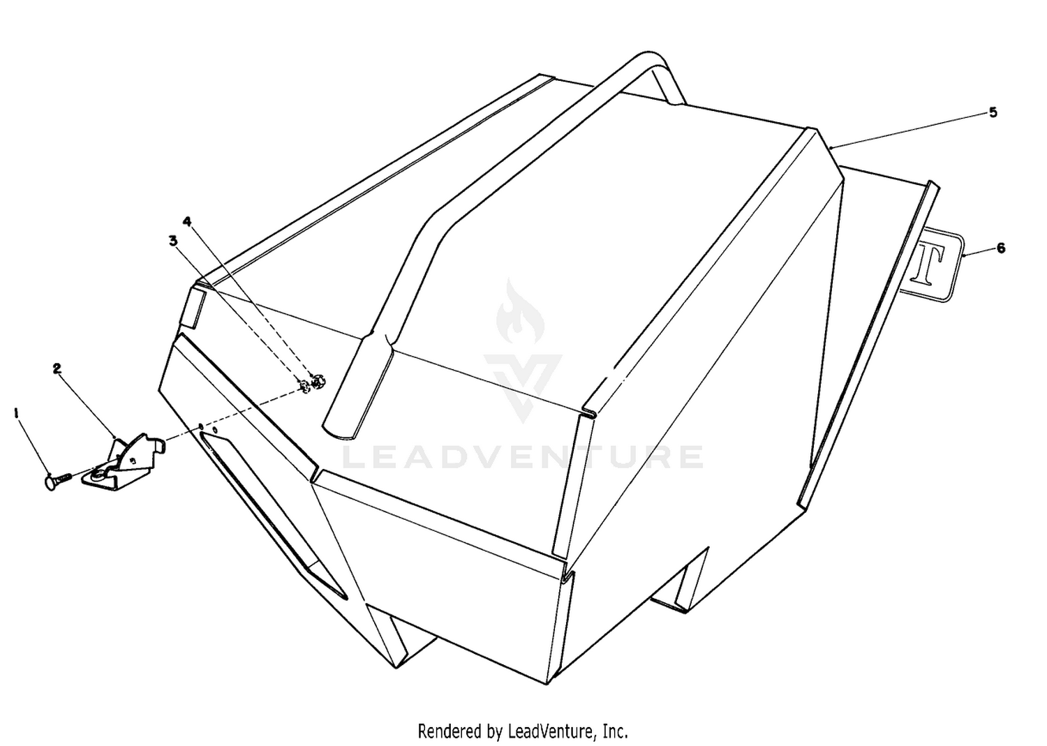 Steel Grass Catcher (model 22099) (optional)