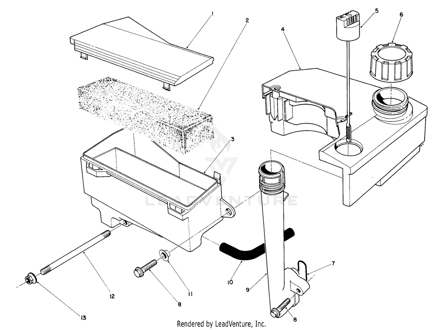 Air Cleaner  Fuel Tank Assembly (engine No. Vml0-5)