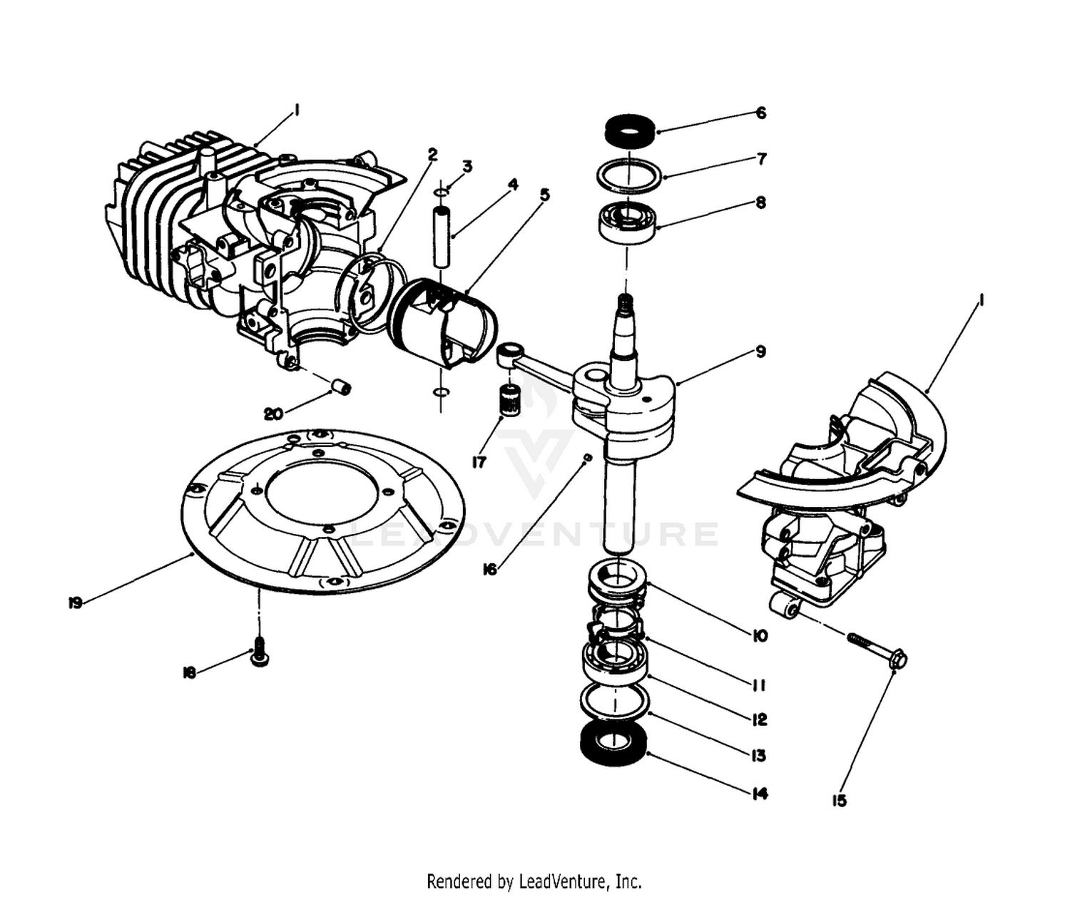 Engine Assembly Model No. 47pj8