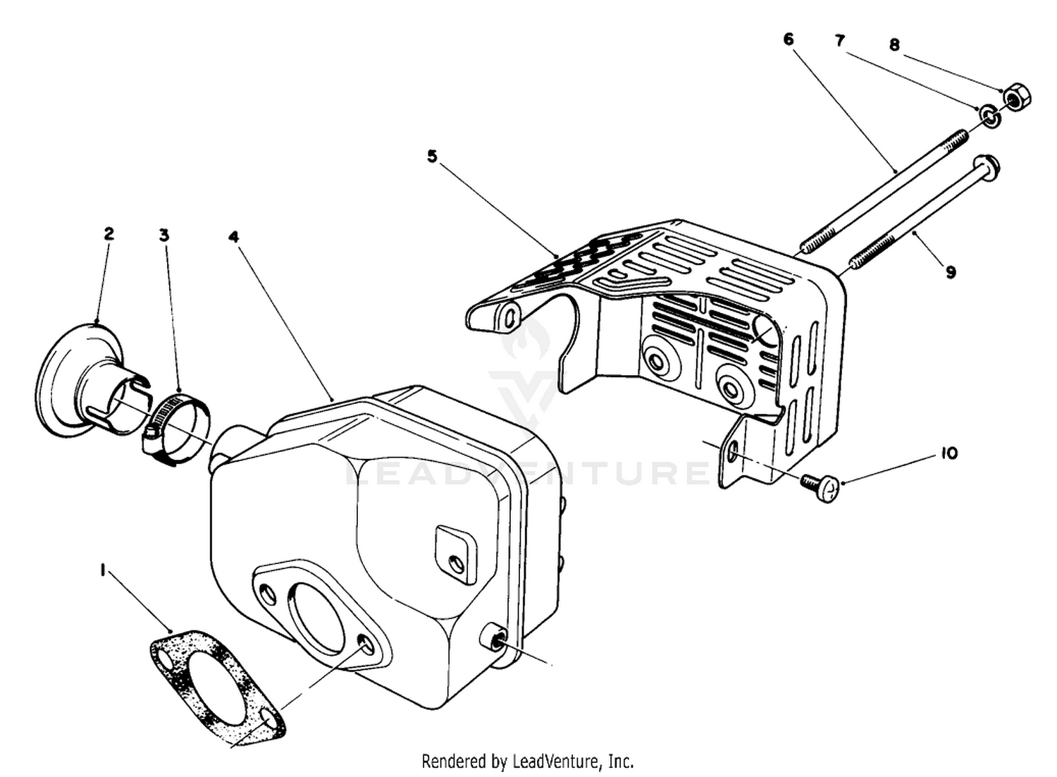 Muffler Assembly (model No. 47pg6)