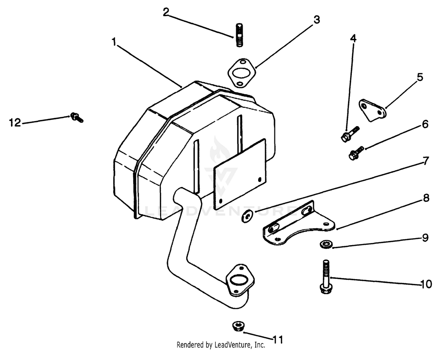 Exhaust- Engine Kohler Model No. Cv14 S-1429