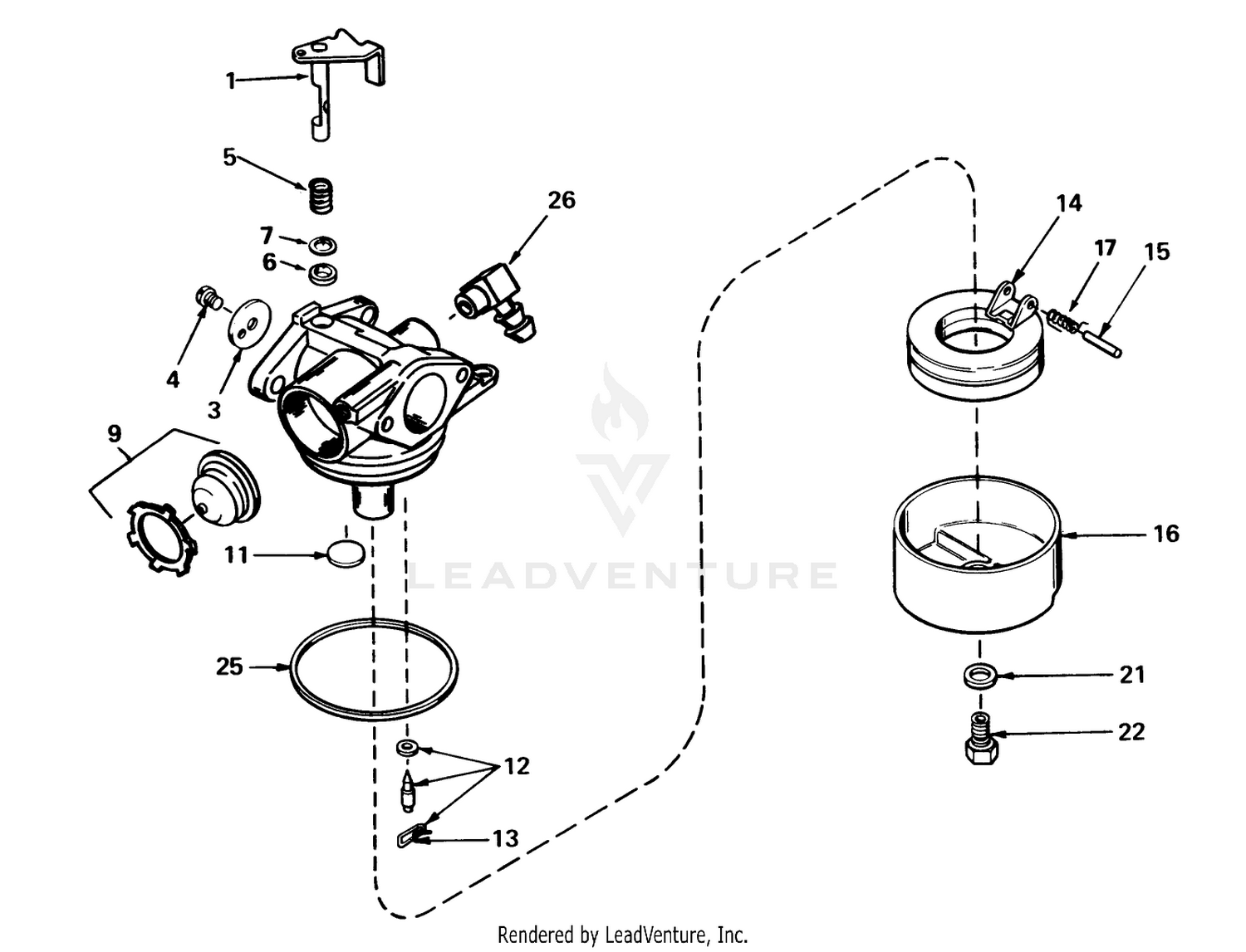 Carburetor Tecumseh No. 632434
