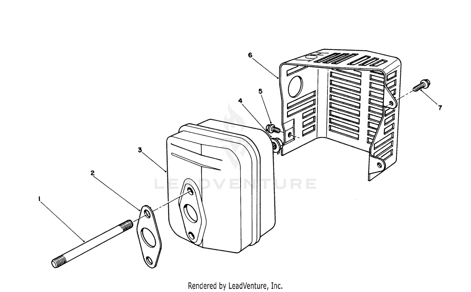 Muffler Assembly (engine Model No. Vmj8)