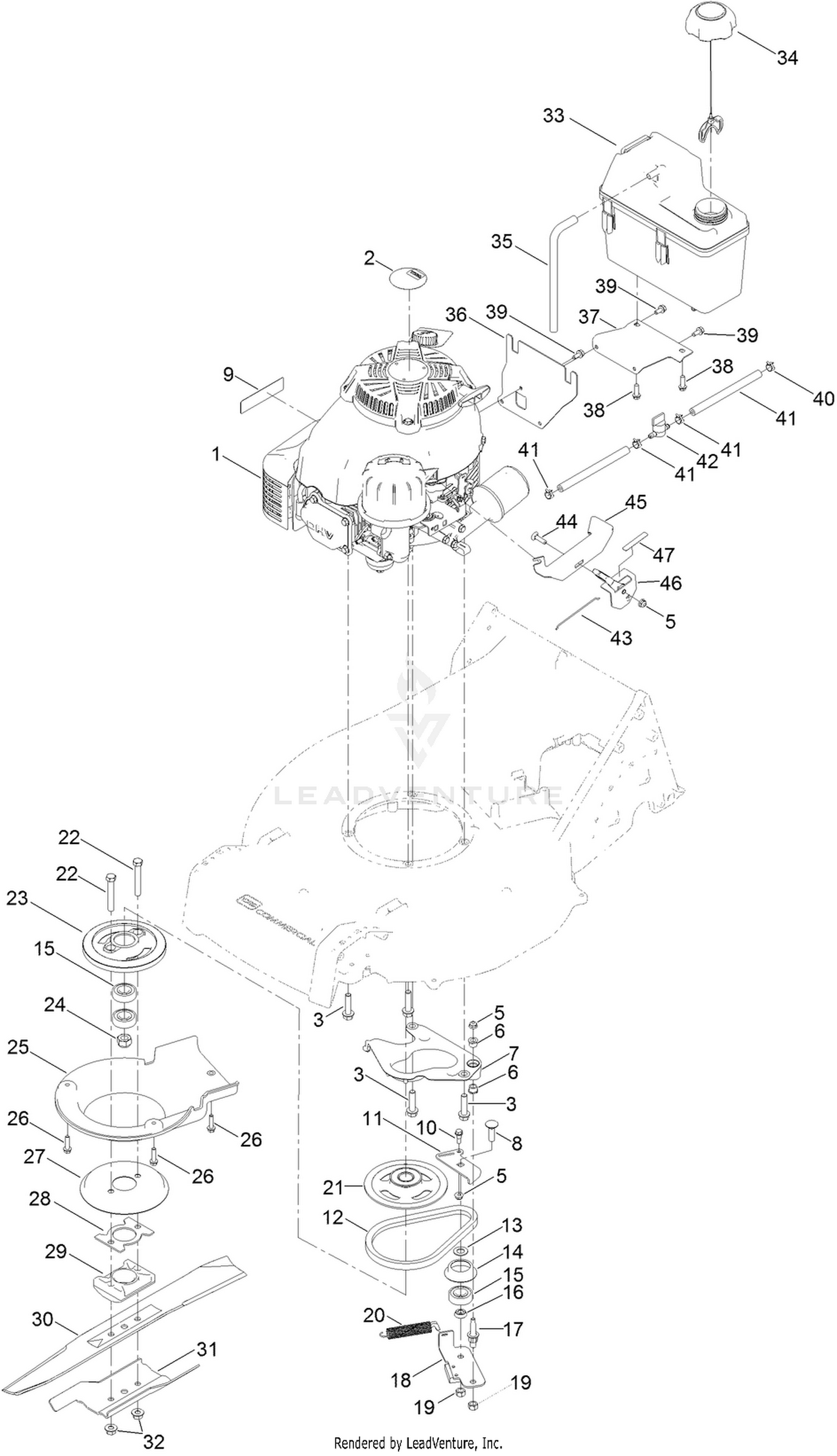 Engine and Blade Assembly
