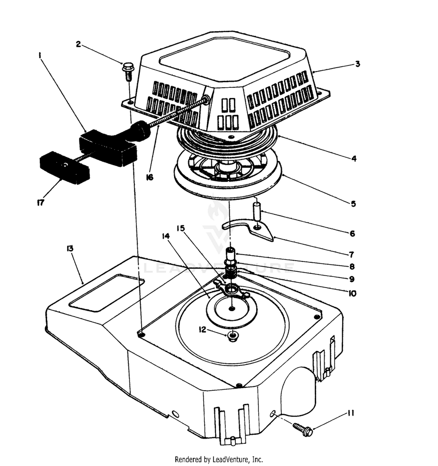 Recoil Assembly (engine Model No. Vmj8)
