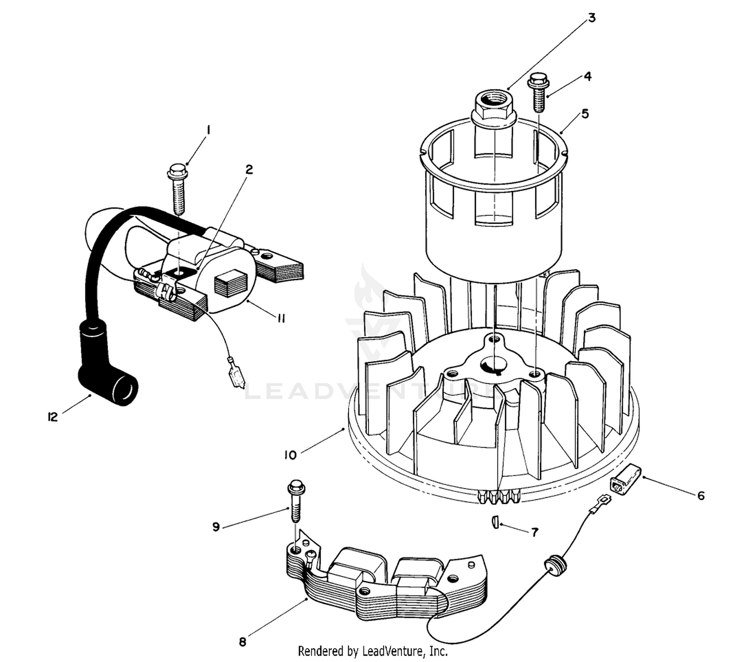 Magneto  Flywheel Assembly (engine No. Vml0-5)