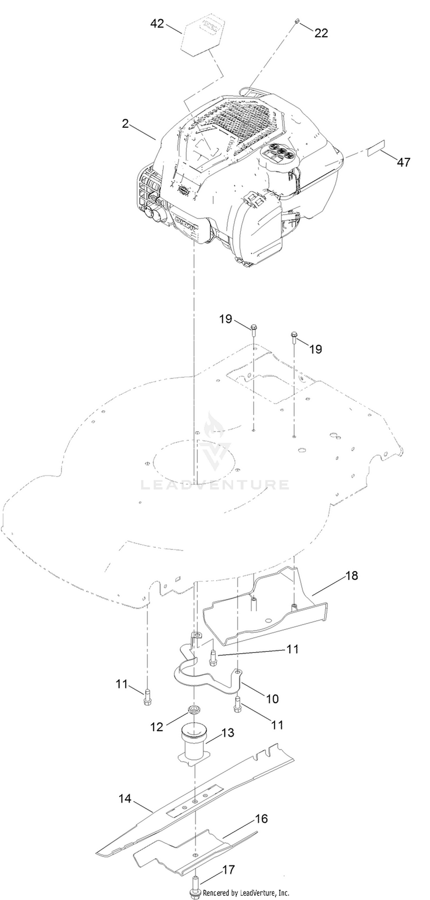 Engine and Blade Assembly