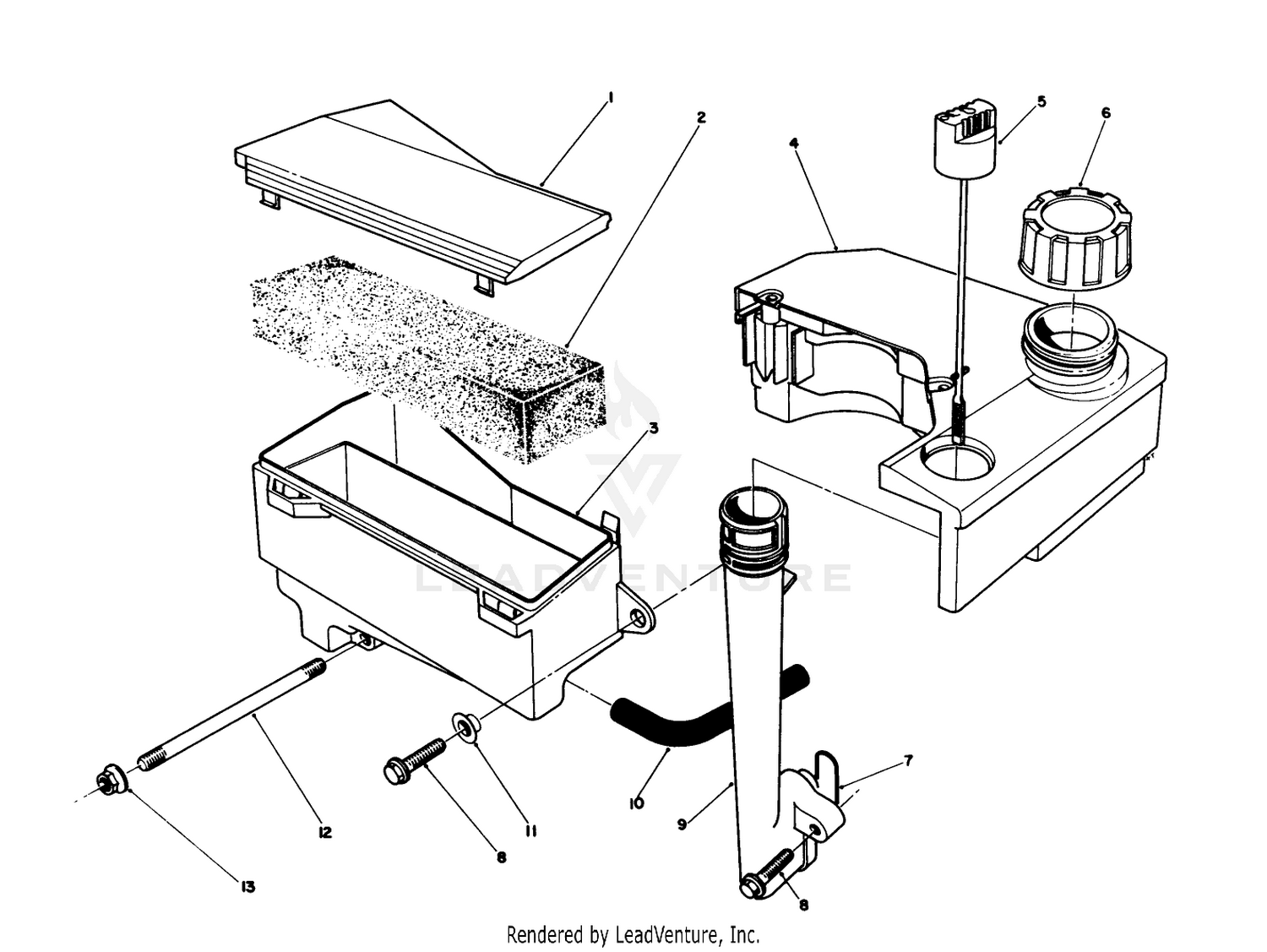 Air Cleaner  Fuel Tank Assembly (model No. Vmh7)