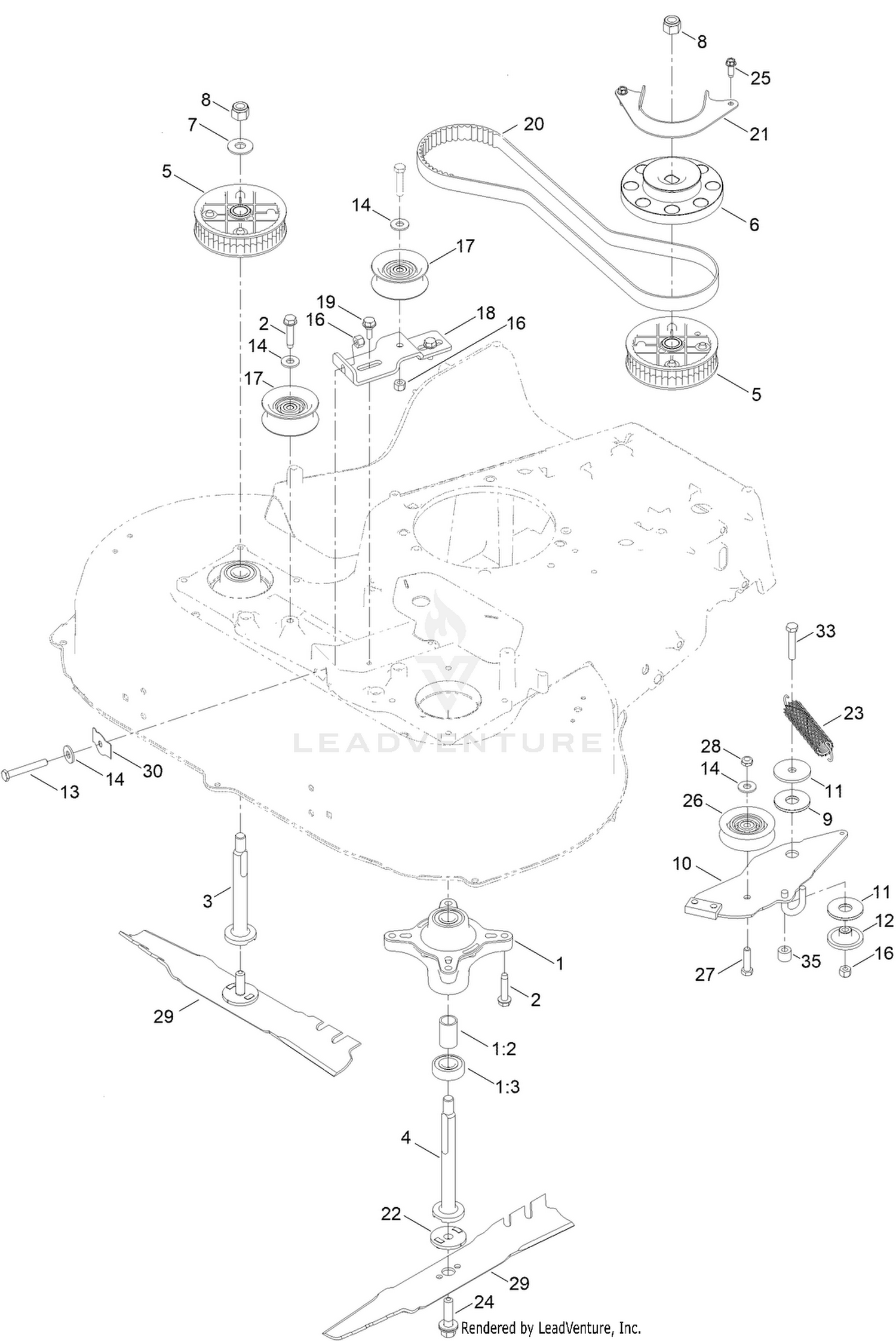 Spindle and Belt Assembly