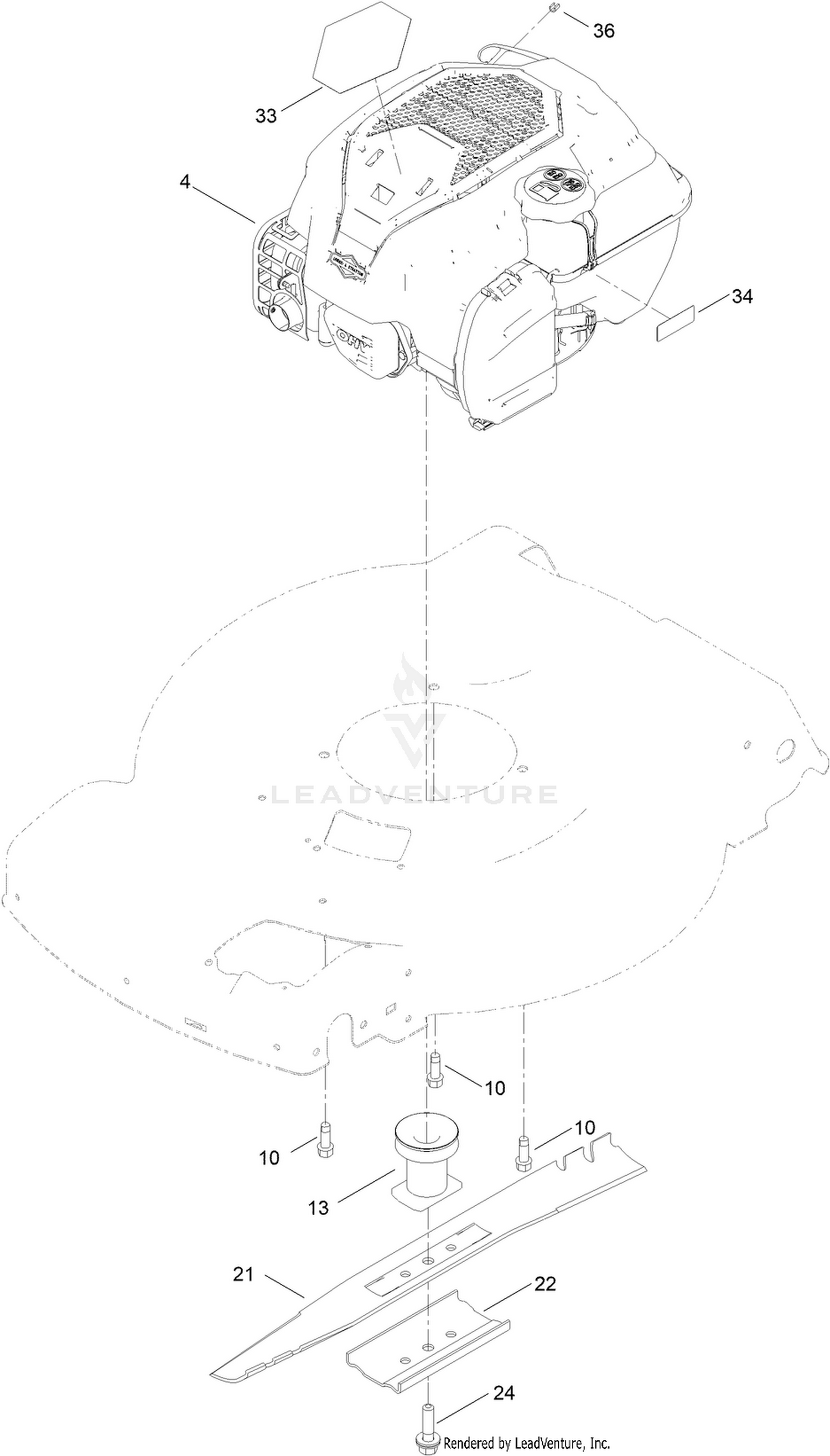 Engine and Blade Assembly