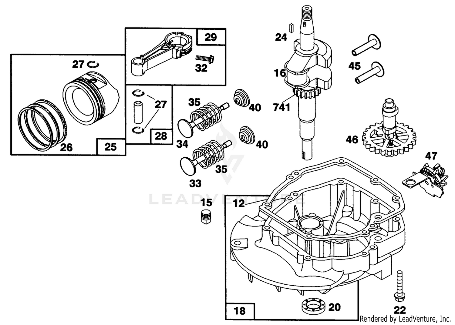 Engine Briggs  Stratton Model 124702-3115-01 2