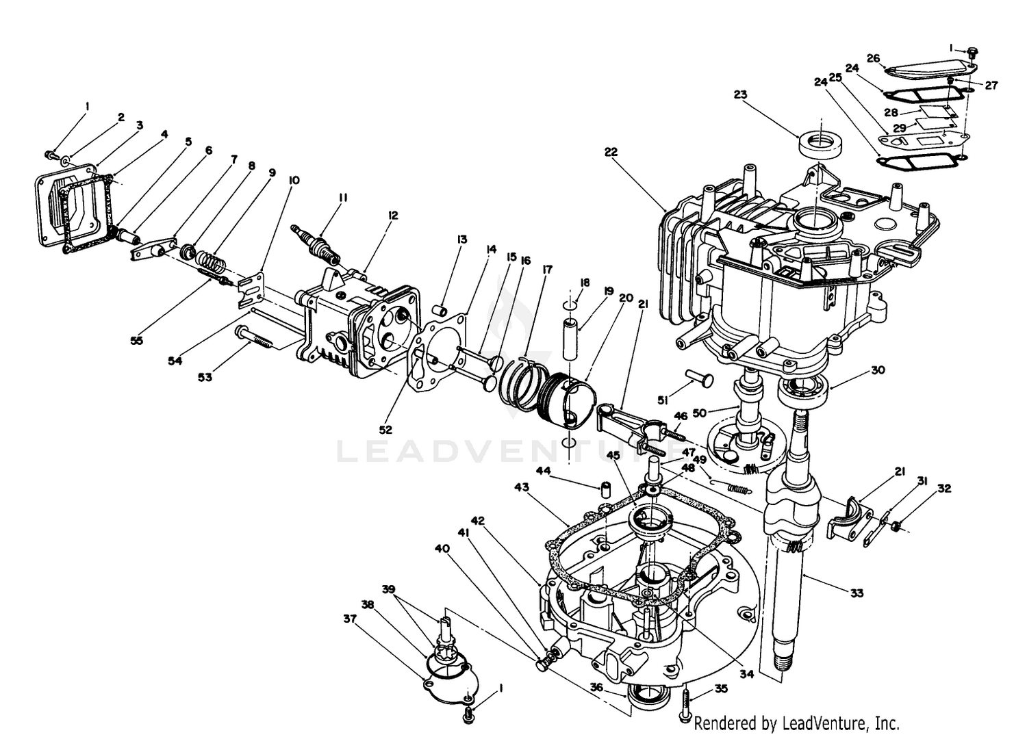 Crankcase Assembly (continued)(engine Model No. Vmg6  Vmh7)