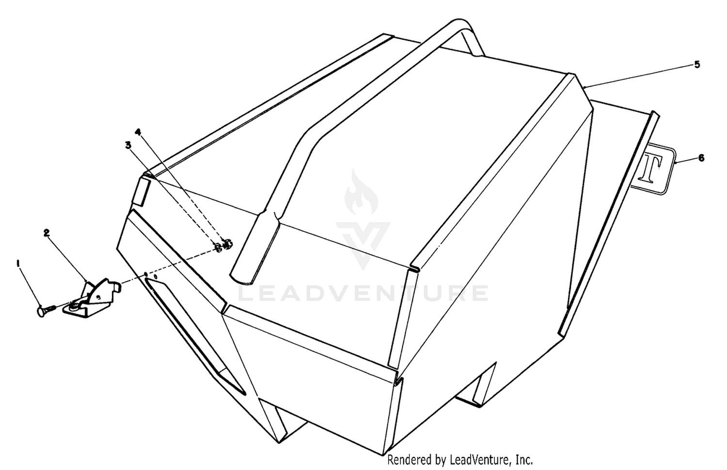 Steel Grass Catcher (model 22099) (optional)