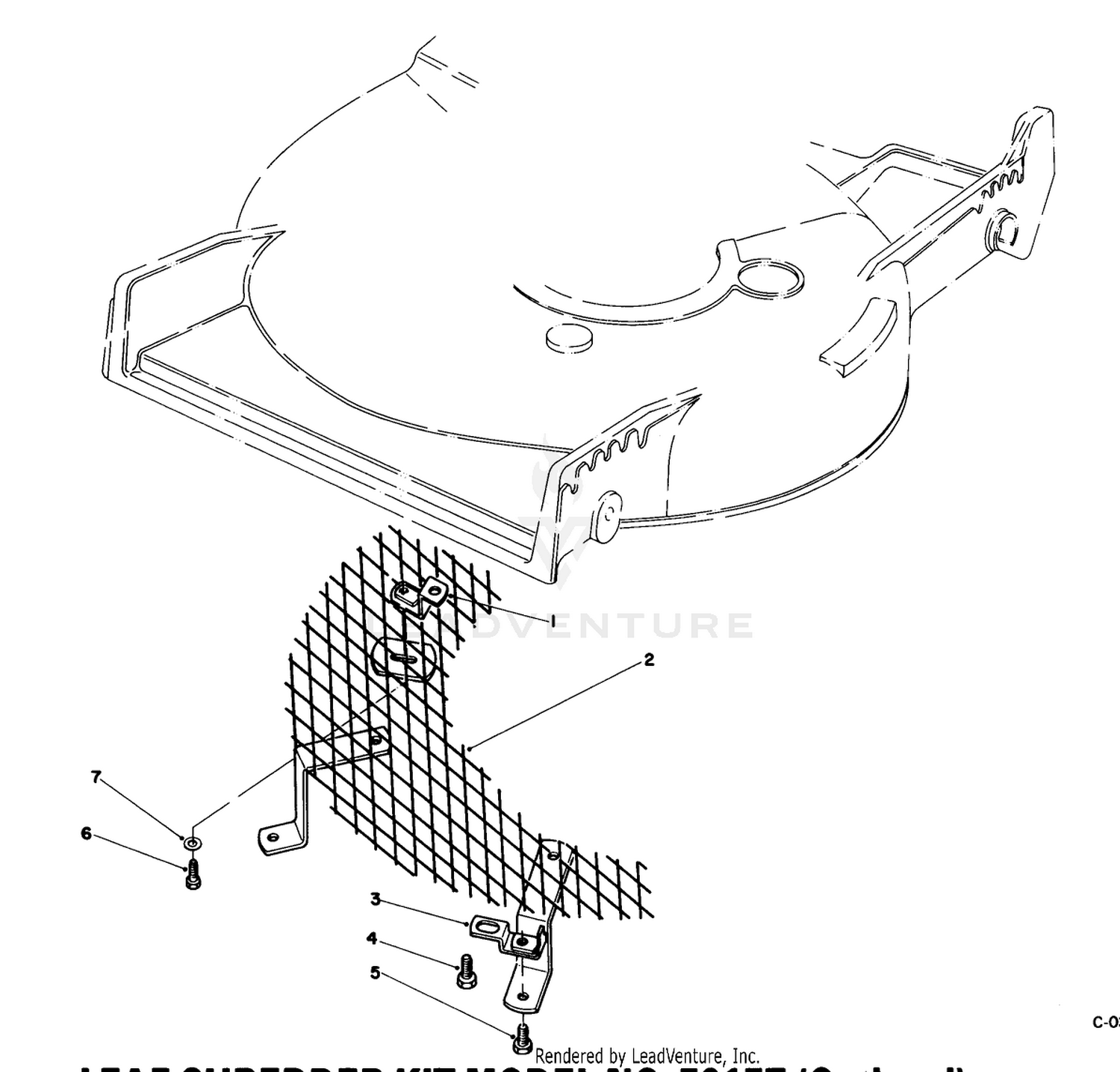 Leaf Shredder Kit Model No. 59157 (optional)