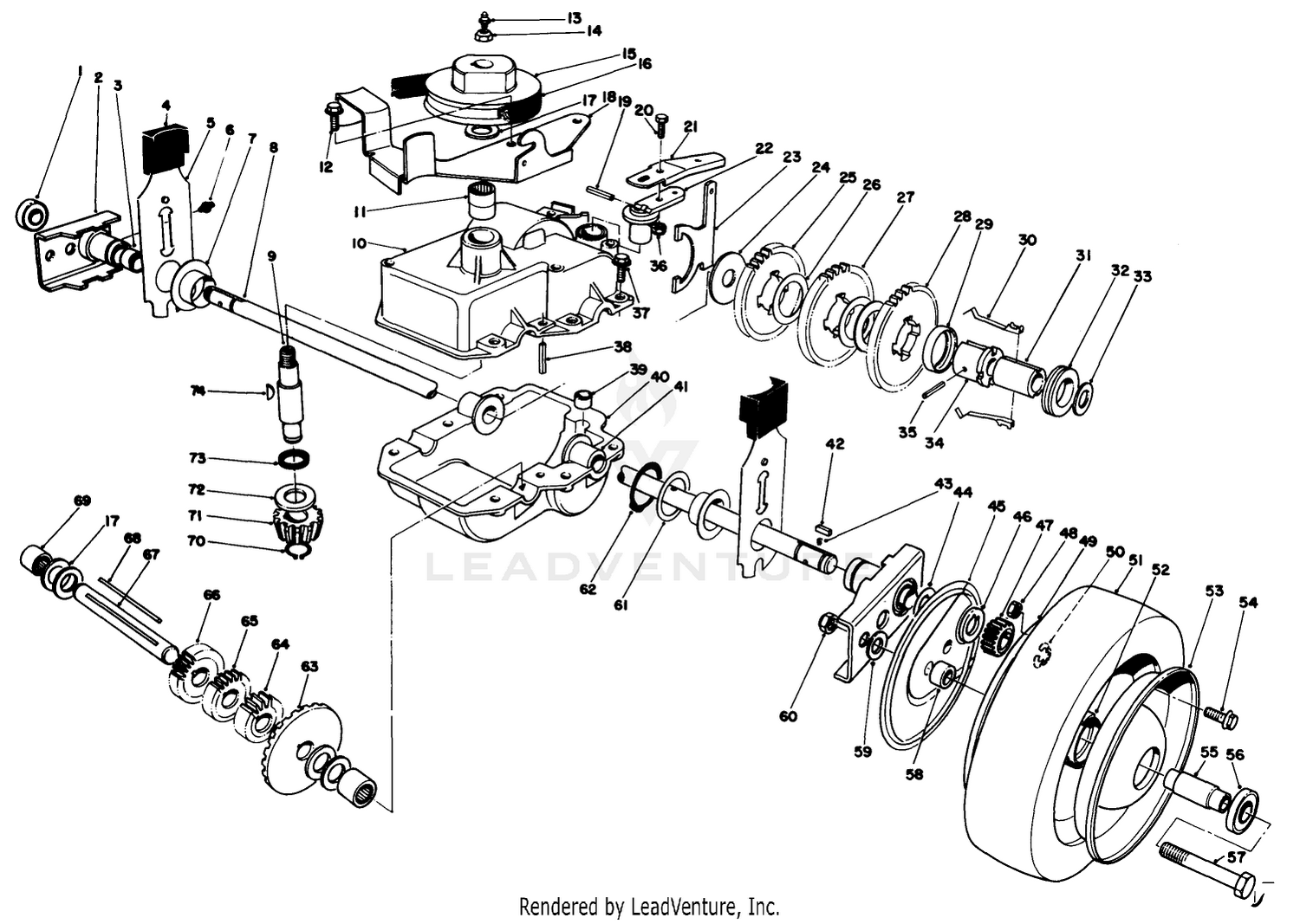 Gear Case Assembly (model 22035)