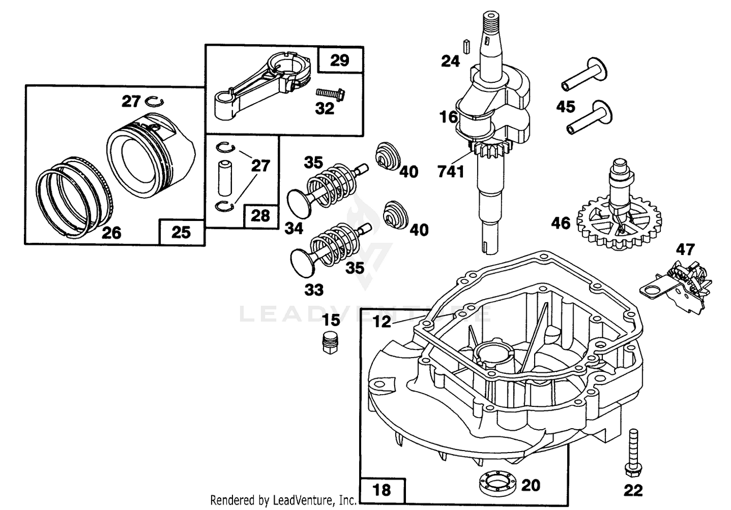 Engine Briggs  Stratton Model 124702-3115-01 2