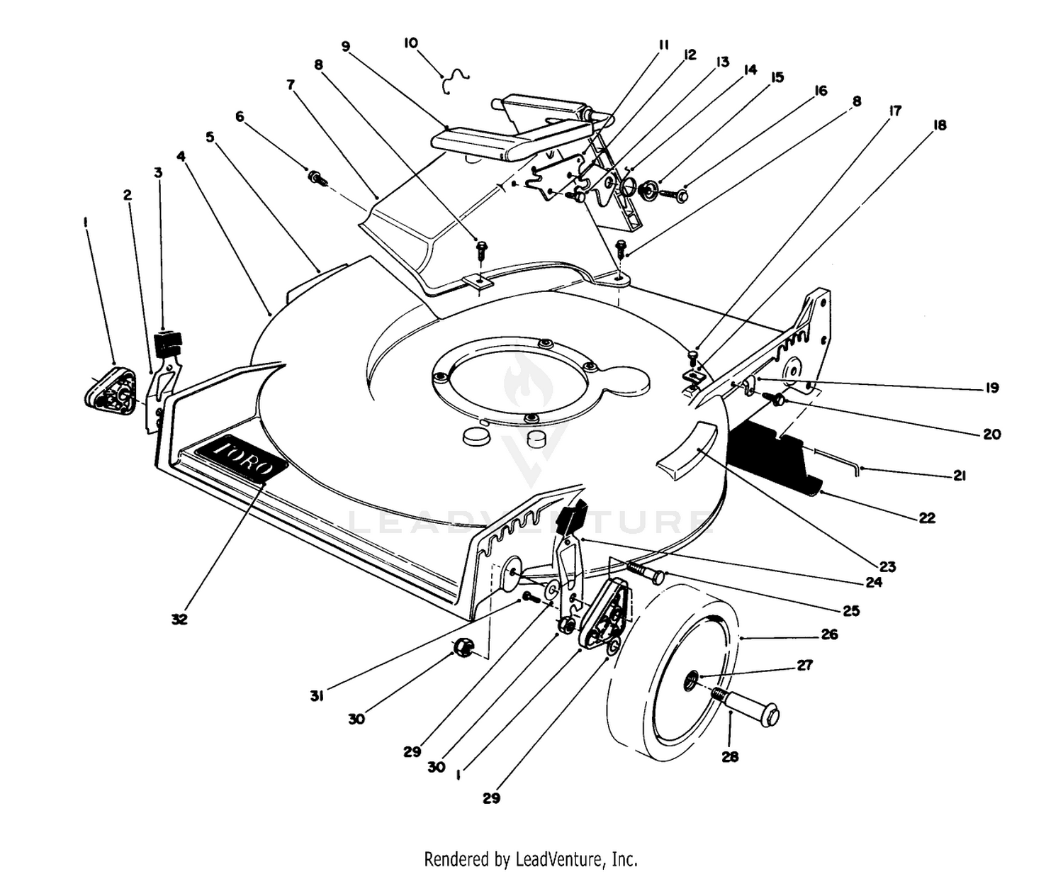 Housing Assembly (used On Ser. Nos. 9000101-9001531, 9004073 And Up)