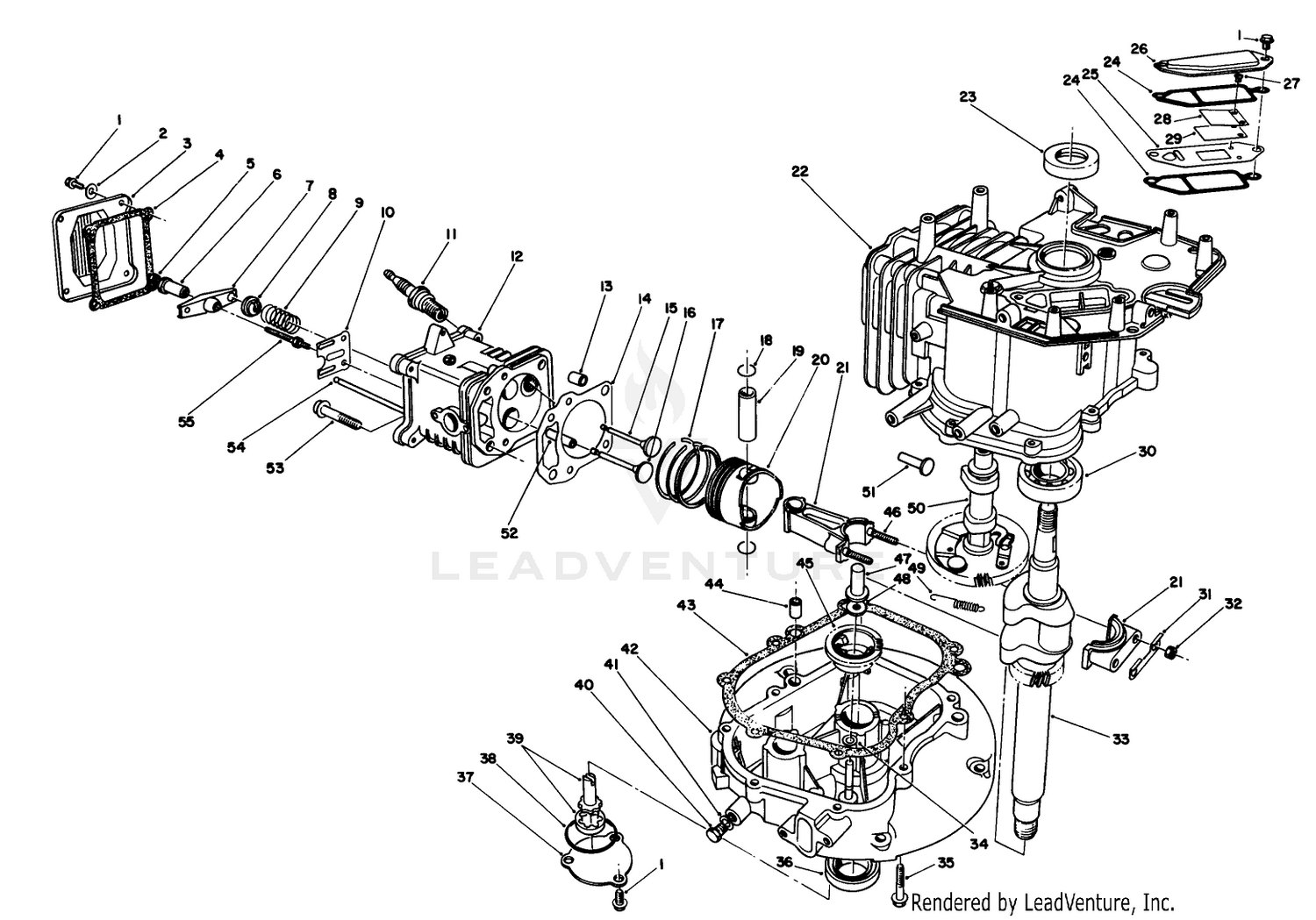 Crankcase Assembly (engine Model No. Vmm1-2)