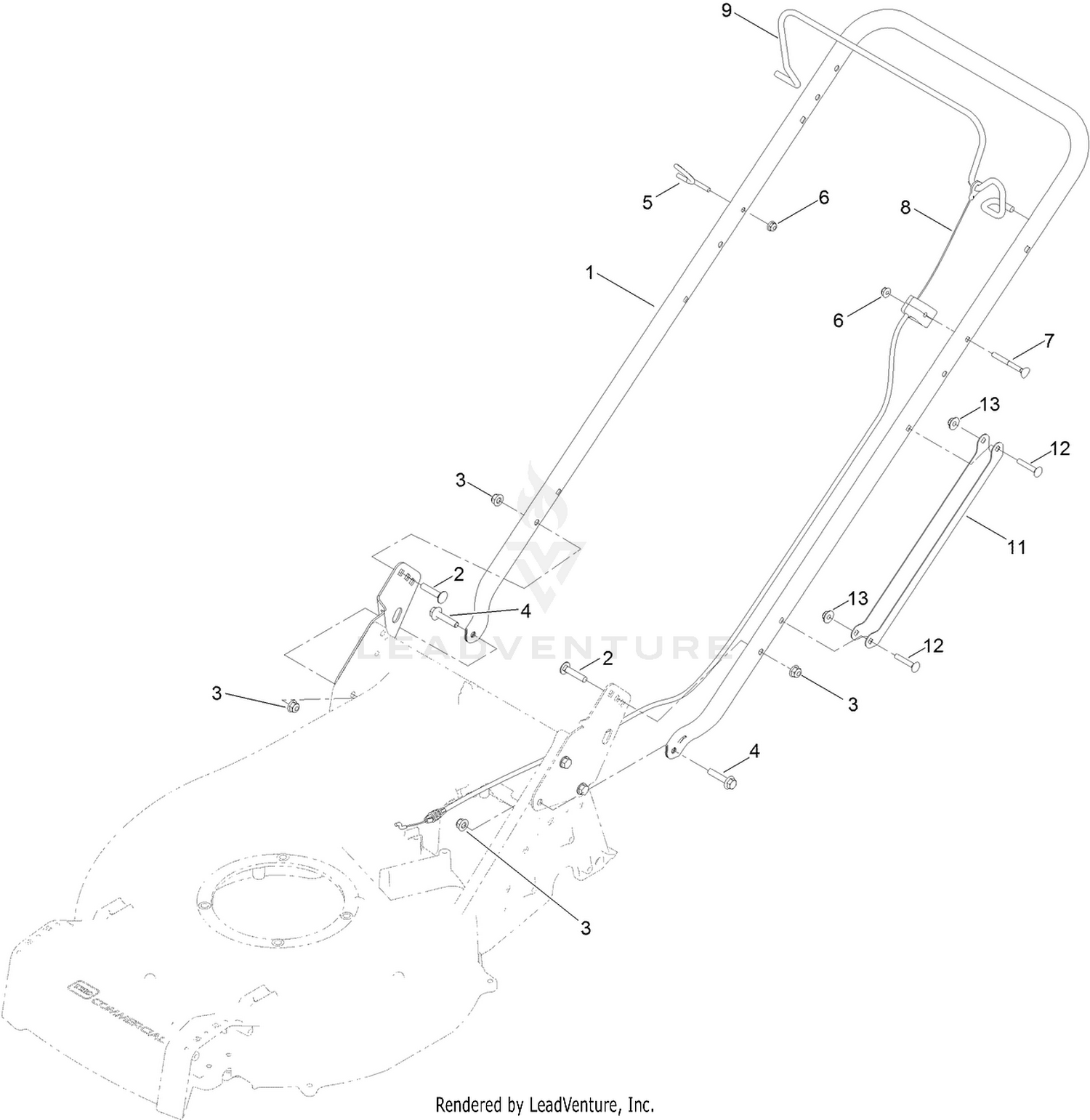 Handle and Brake Assembly
