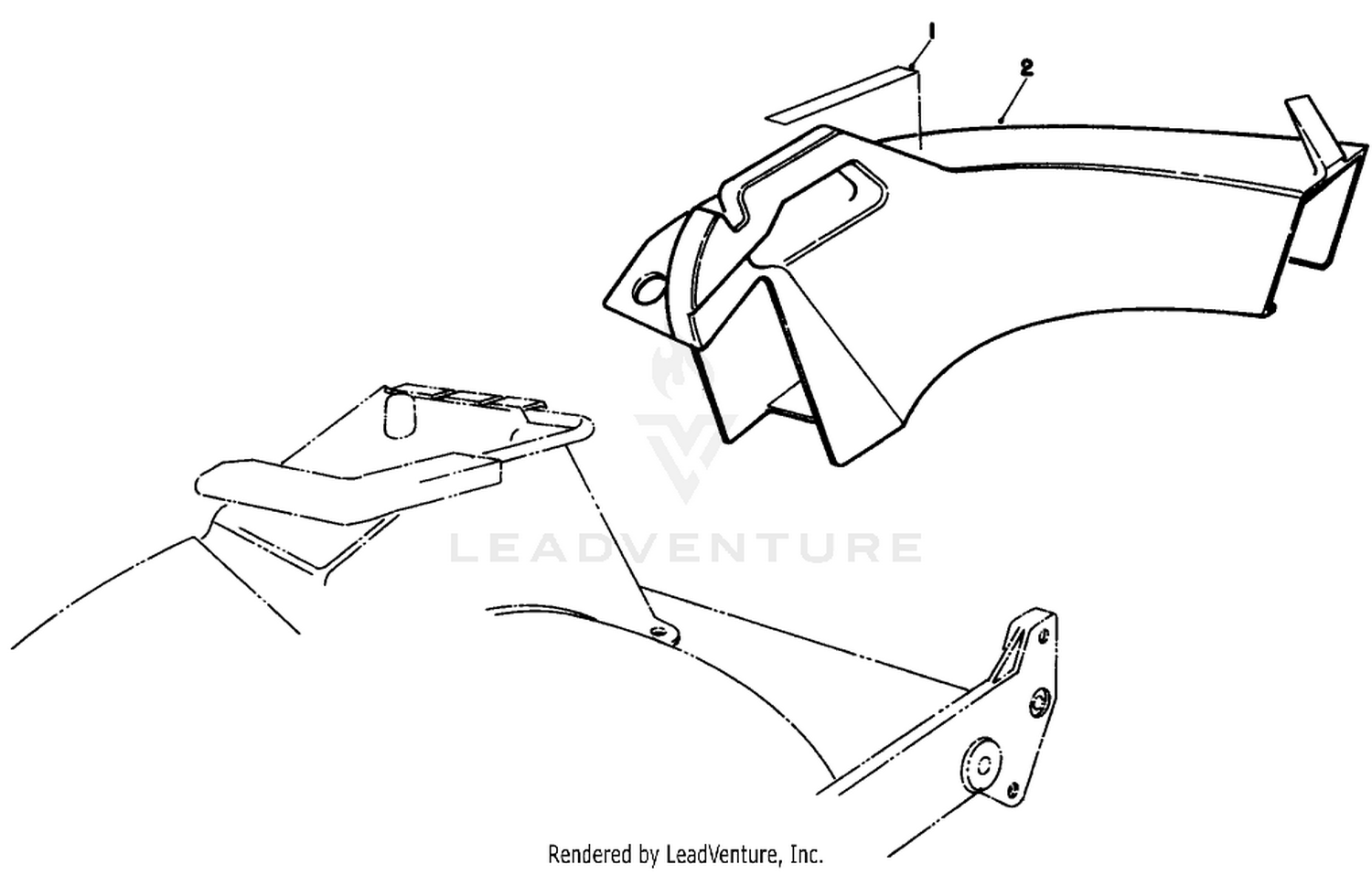 Side Discharge Chute Model No. 59168 (optional)