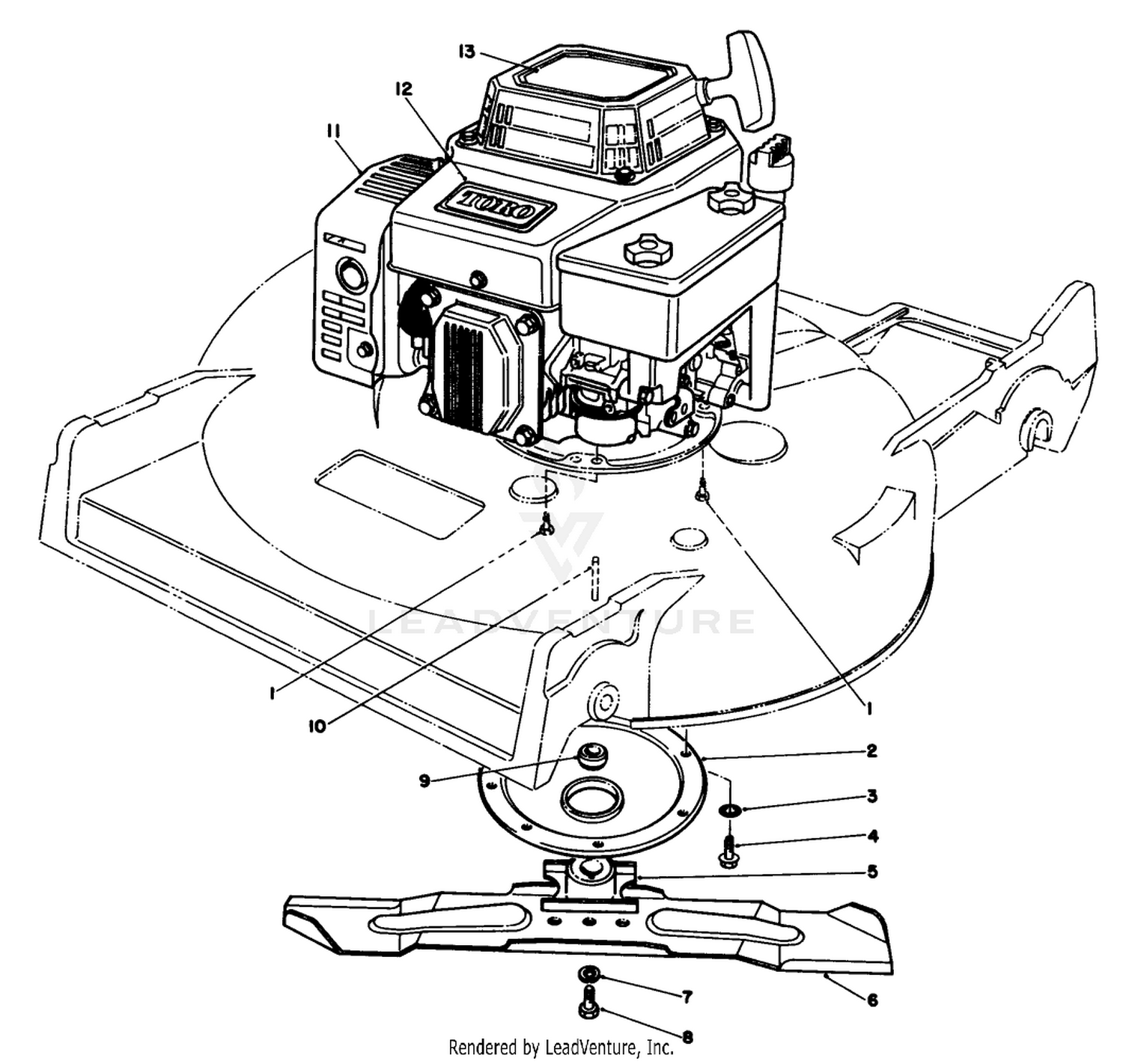 ENGINE ASSEMBLY (MODEL NO. 22525)