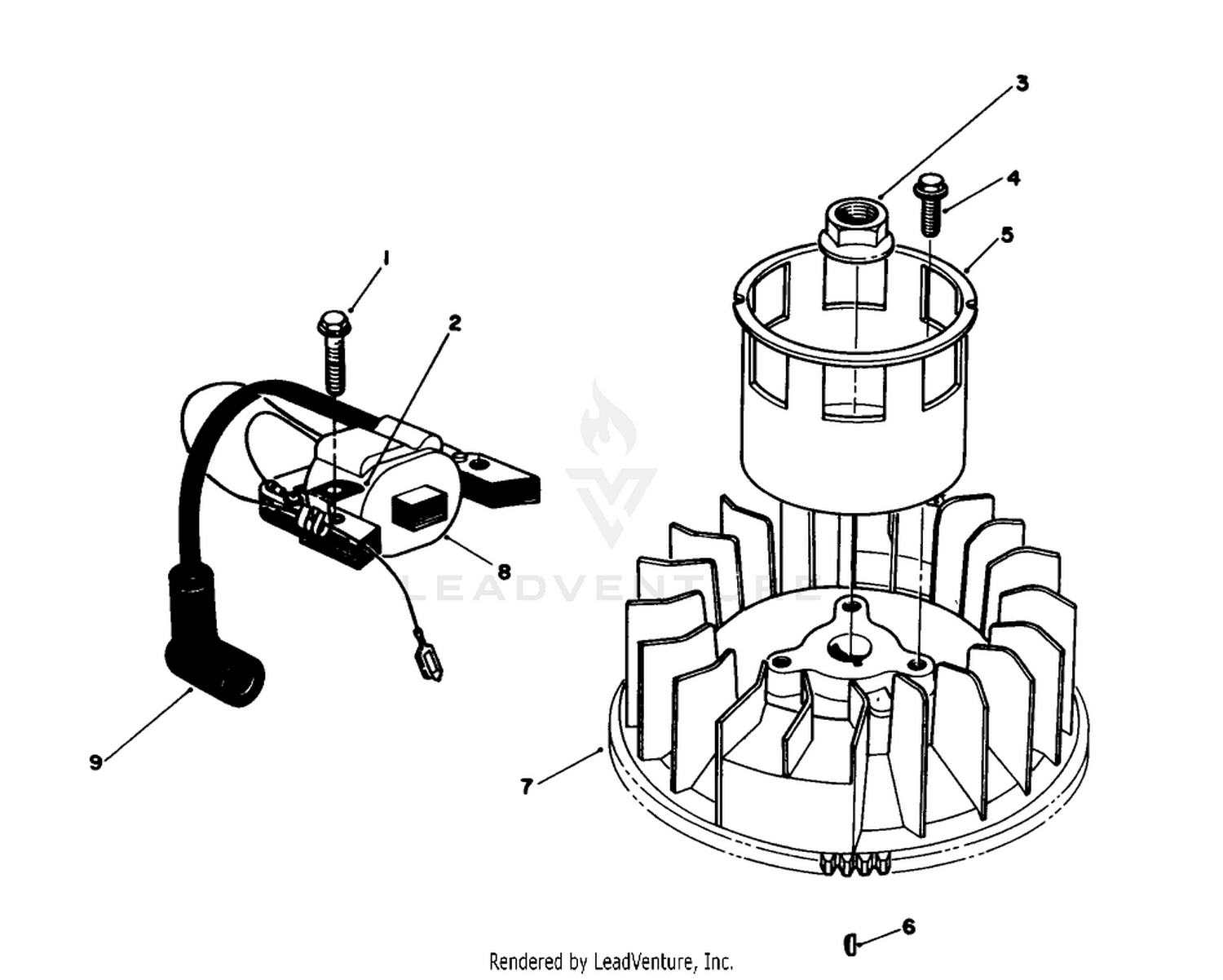Magneto  Flywheel Assembly (model No. Vml0-5)