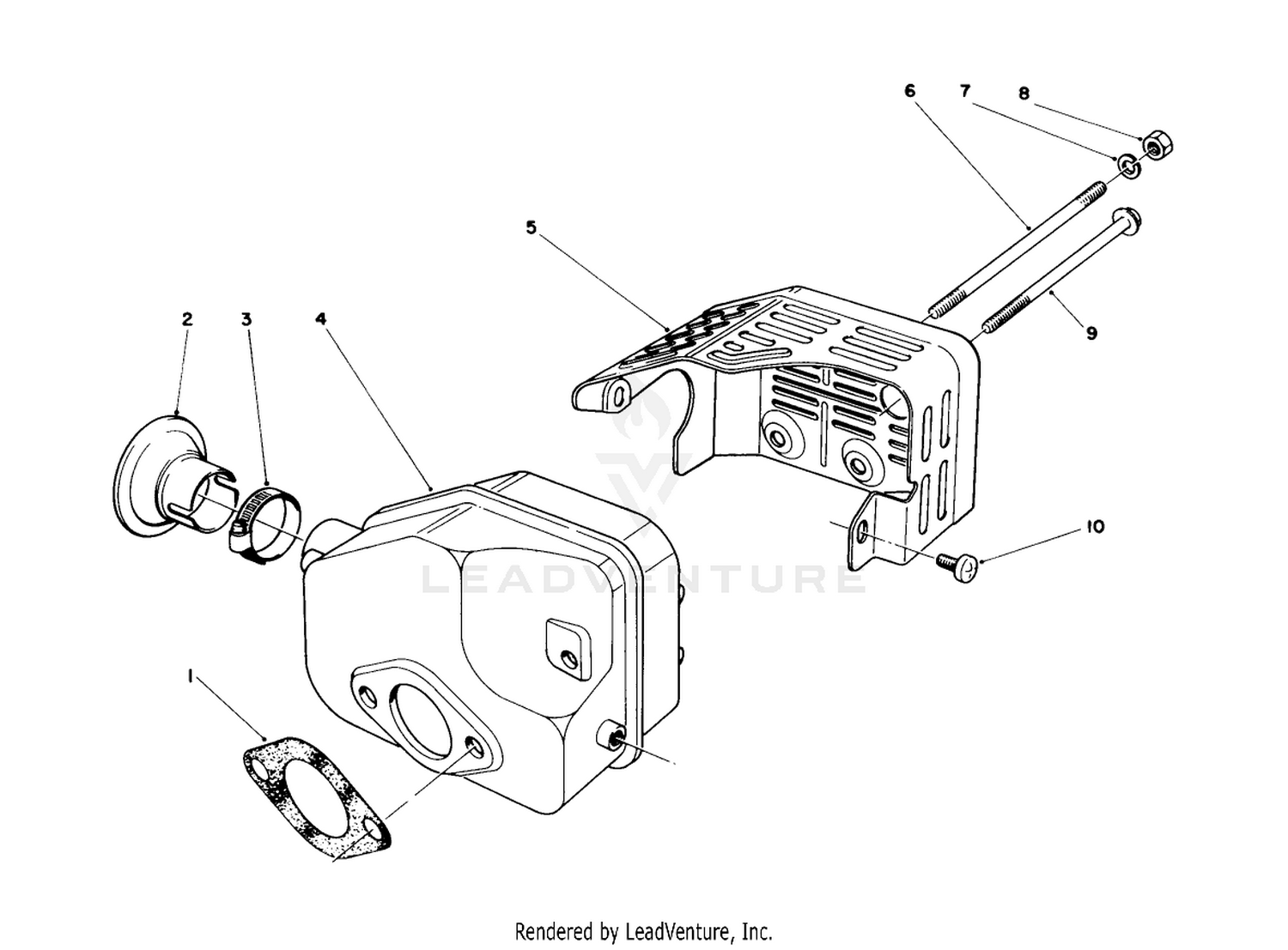 Muffler Assembly (engine No. 47pg6)