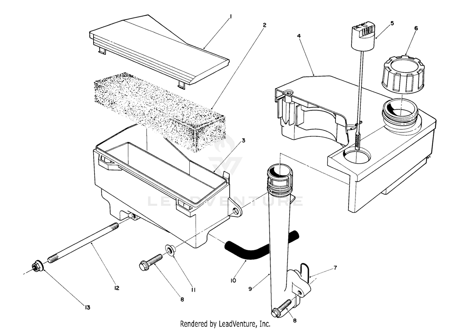 Air Cleaner  Fuel Tank Assembly (engine No. Vm140)