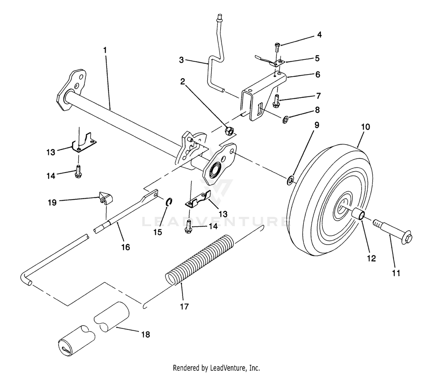 H.p. Rear Axle Assembly (model No. 20900 Only)