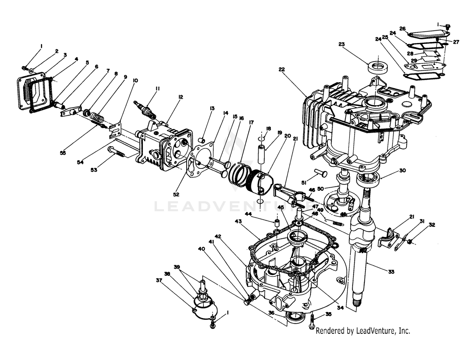 Crankcase Assembly (continued) (engine No. Vmj8)