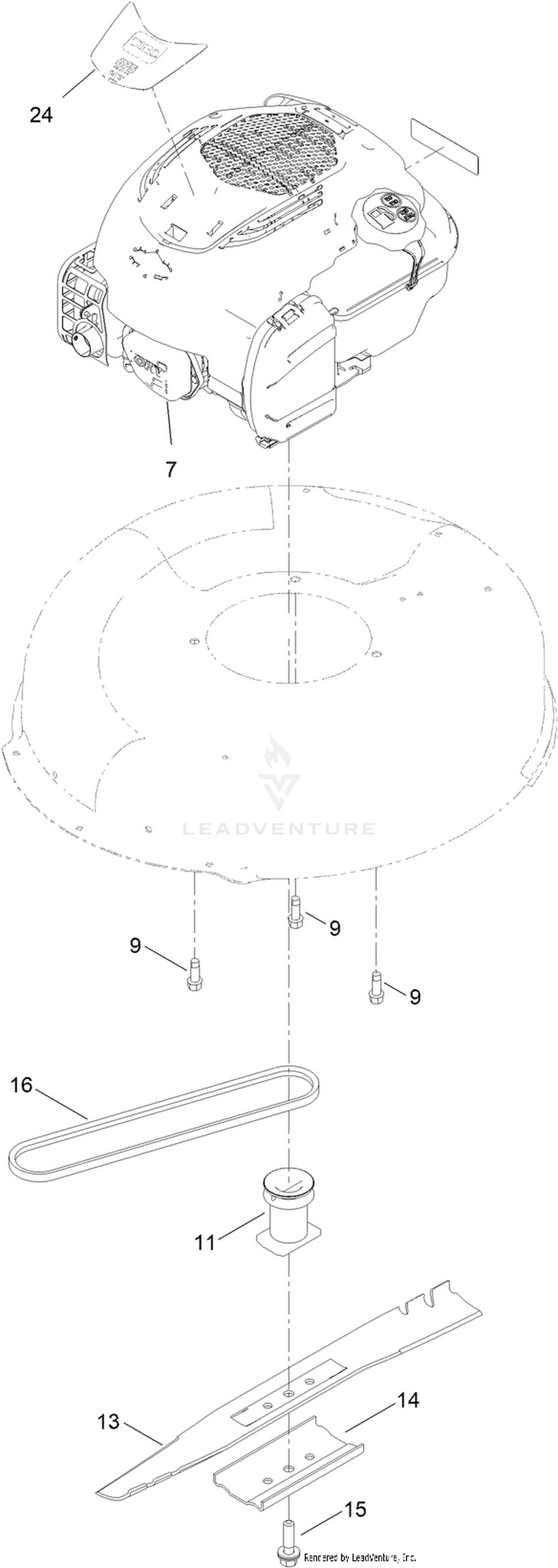 Engine and Blade Assembly
