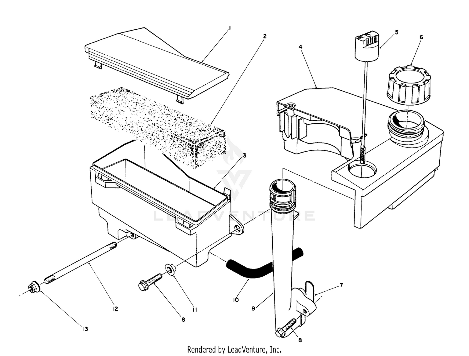 Air Cleaner  Fuel Tank Assembly (engine Model No. Vmk9-2)