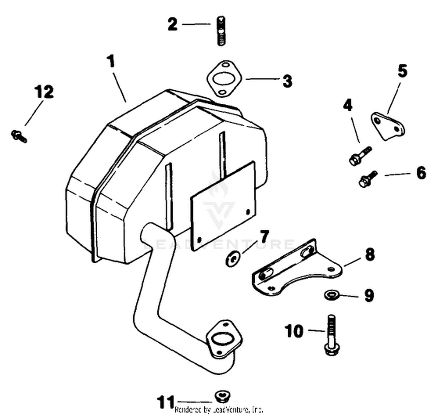 Exhaust-Engine Kohler-Model Cv12.5t Spec. No. 1254