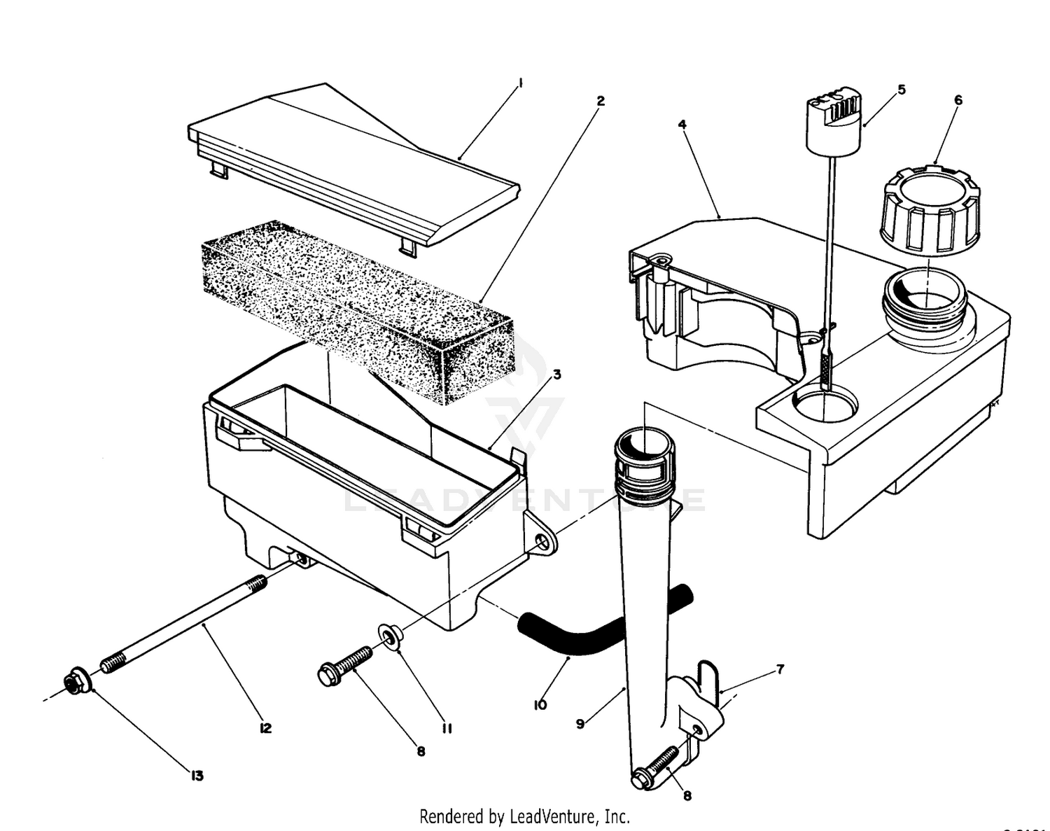 Air Cleaner  Fuel Tank Assembly (model No. Vmj8)