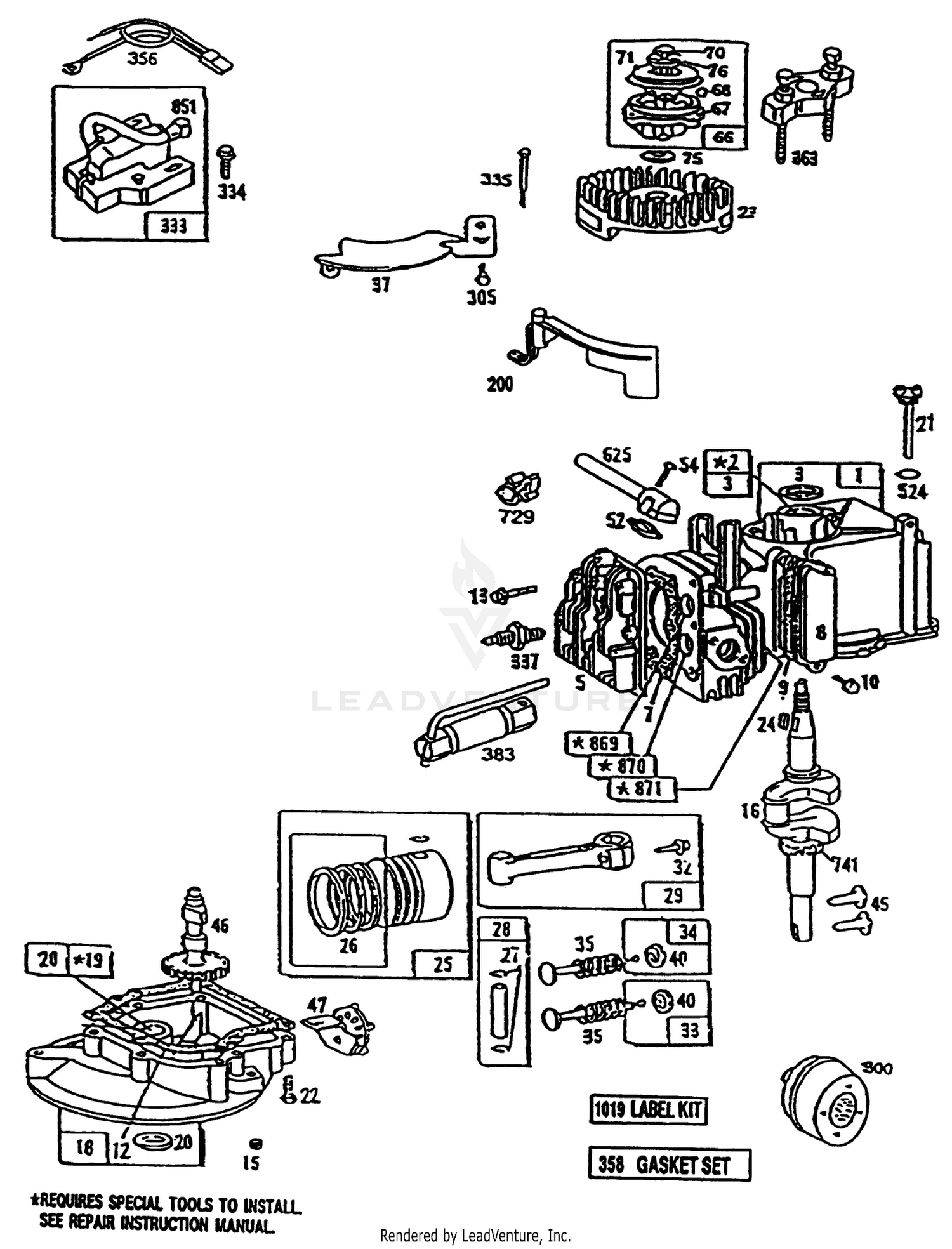 Engine Briggs  Stratton Model 95902-3148-01 2