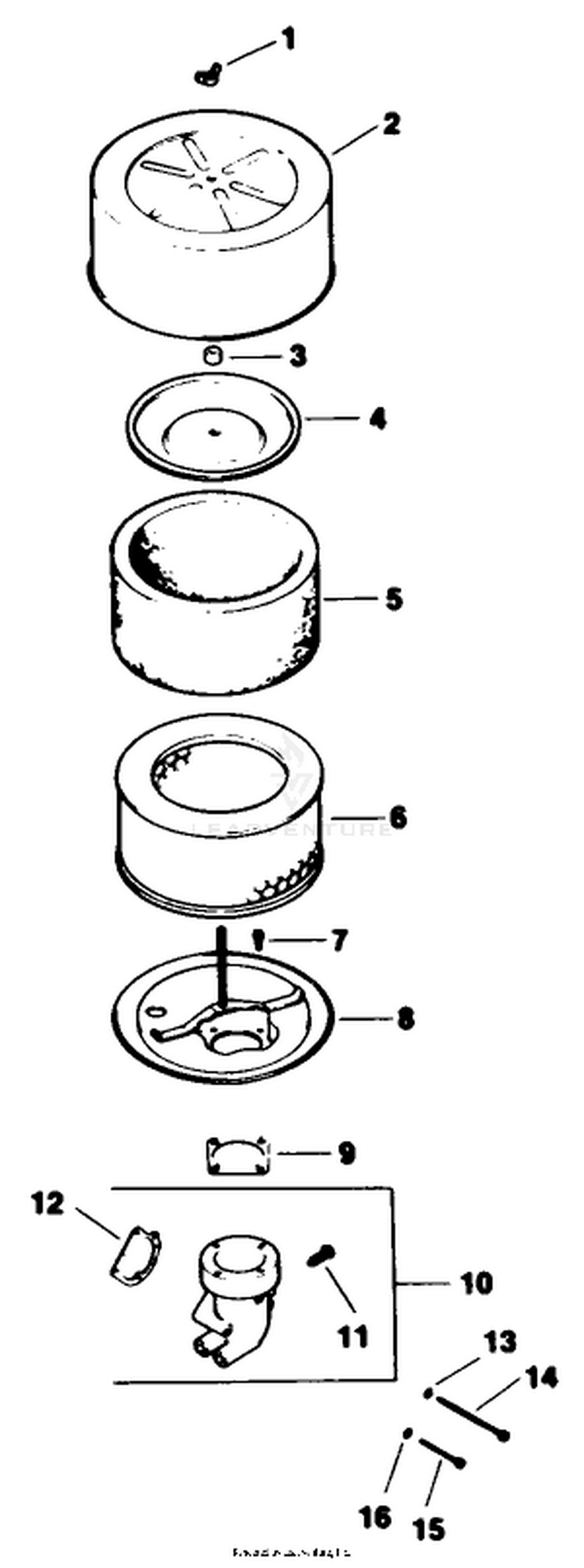 Air Intake-Engine Kohler Model No. Mv16s-Type 56511