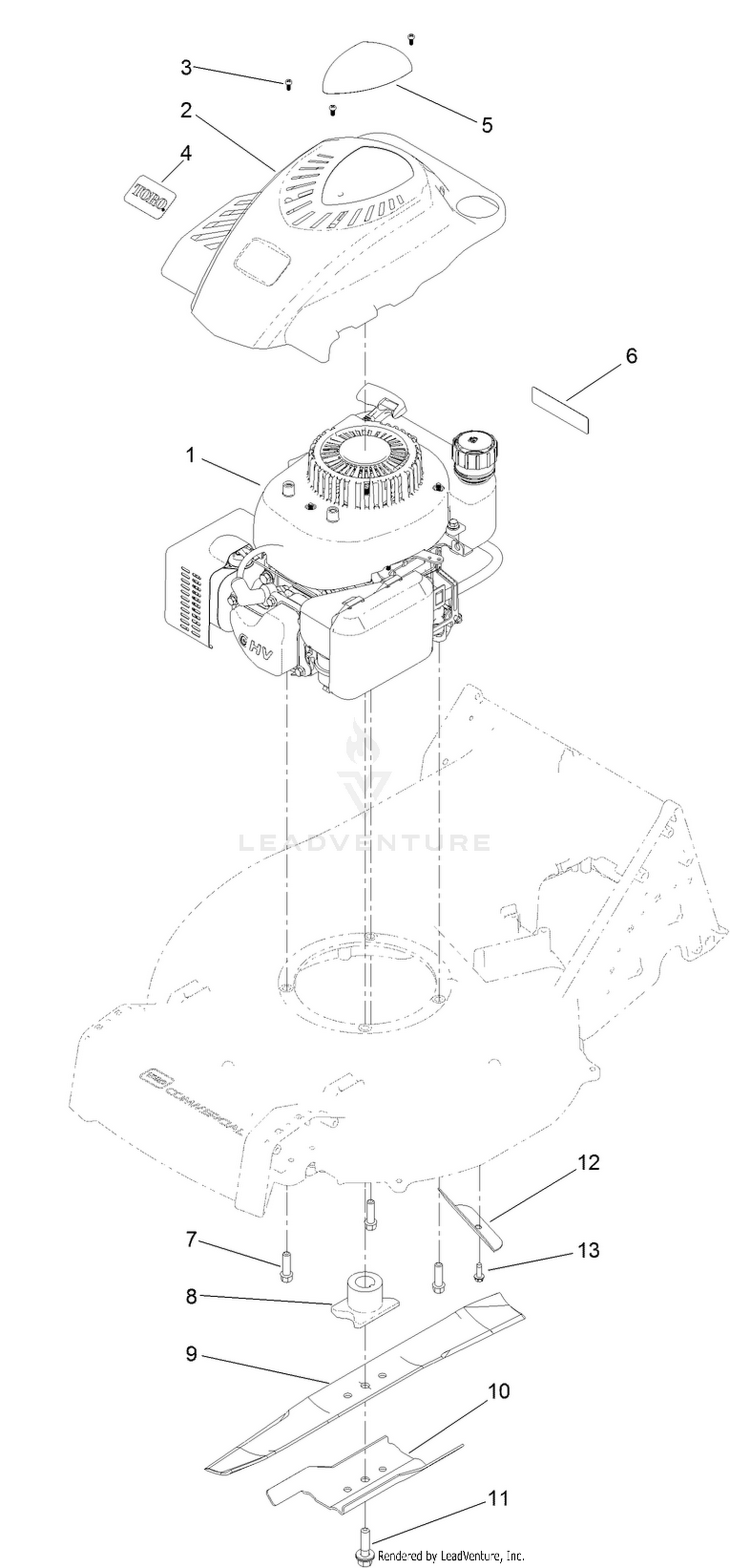 Engine and Blade Assembly