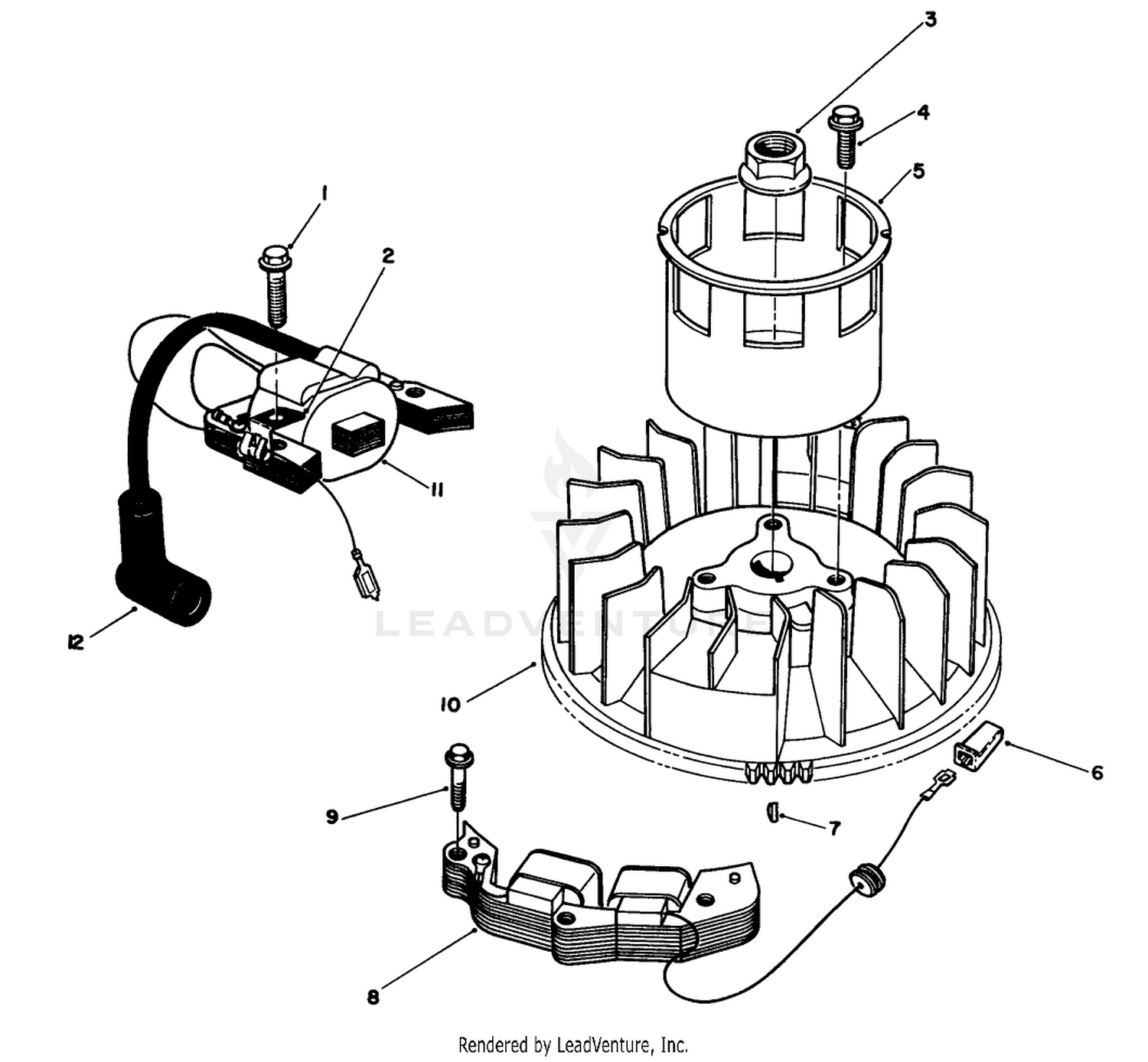 Magneto  Flywheel Assembly (engine No. Vmm1-5)