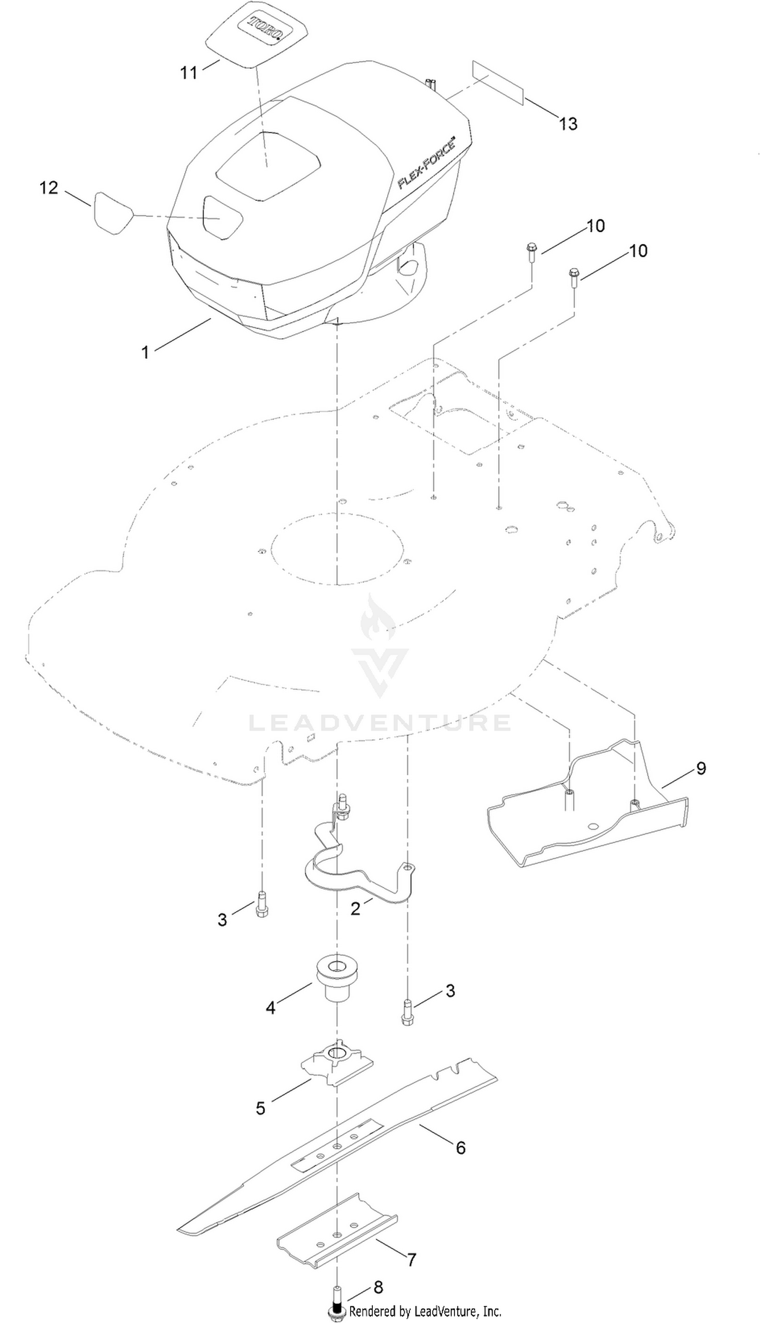 Motor and Blade Assembly