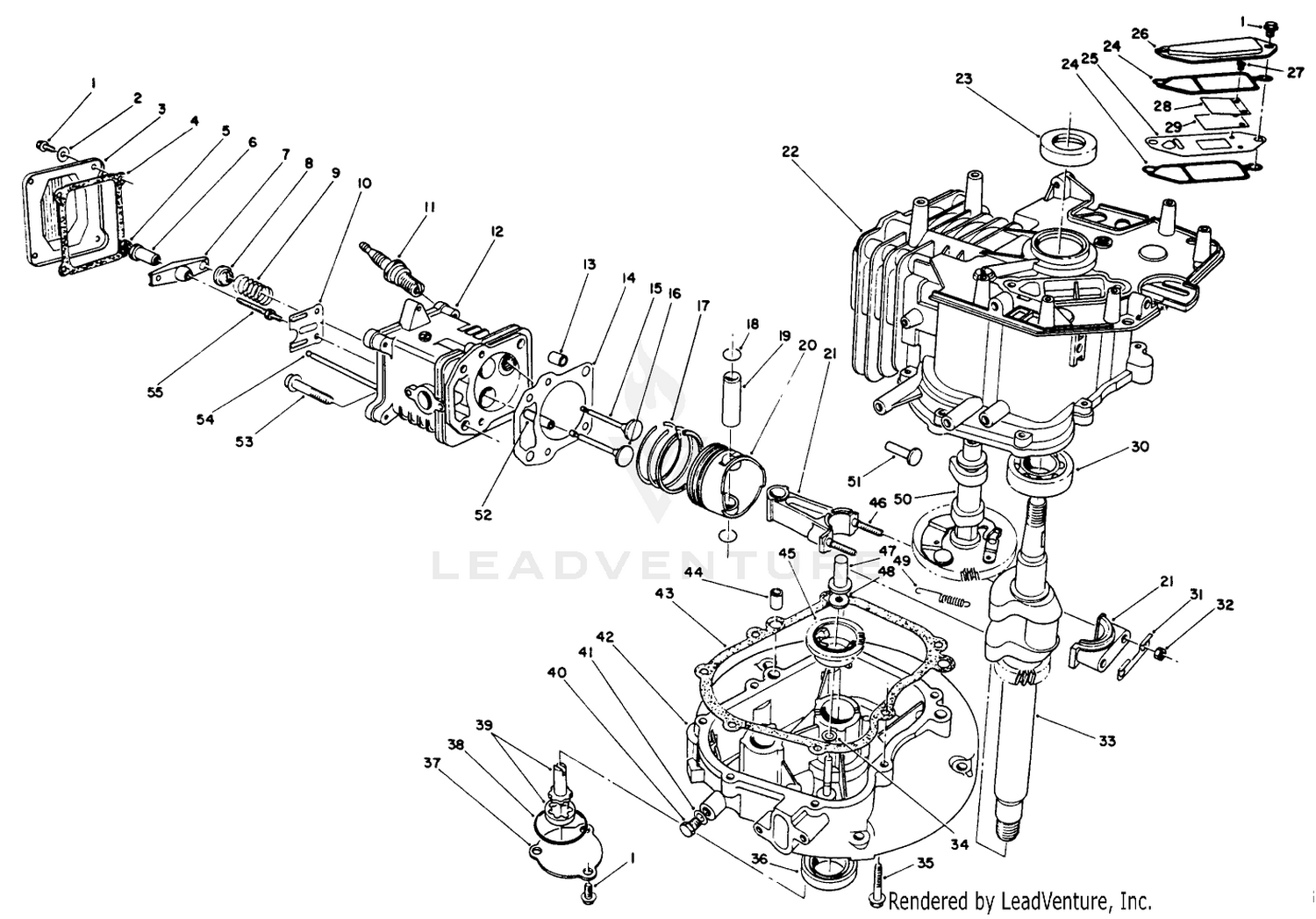 Crankcase Assembly (engine Model No. Vm140)
