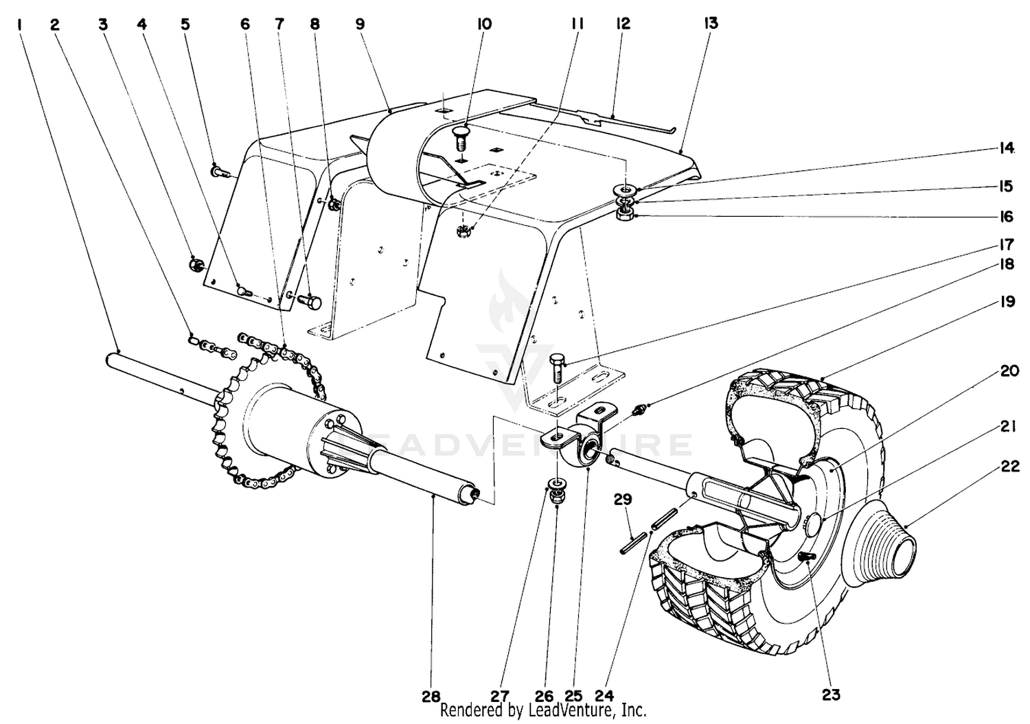 Lawn mower rear deals axle